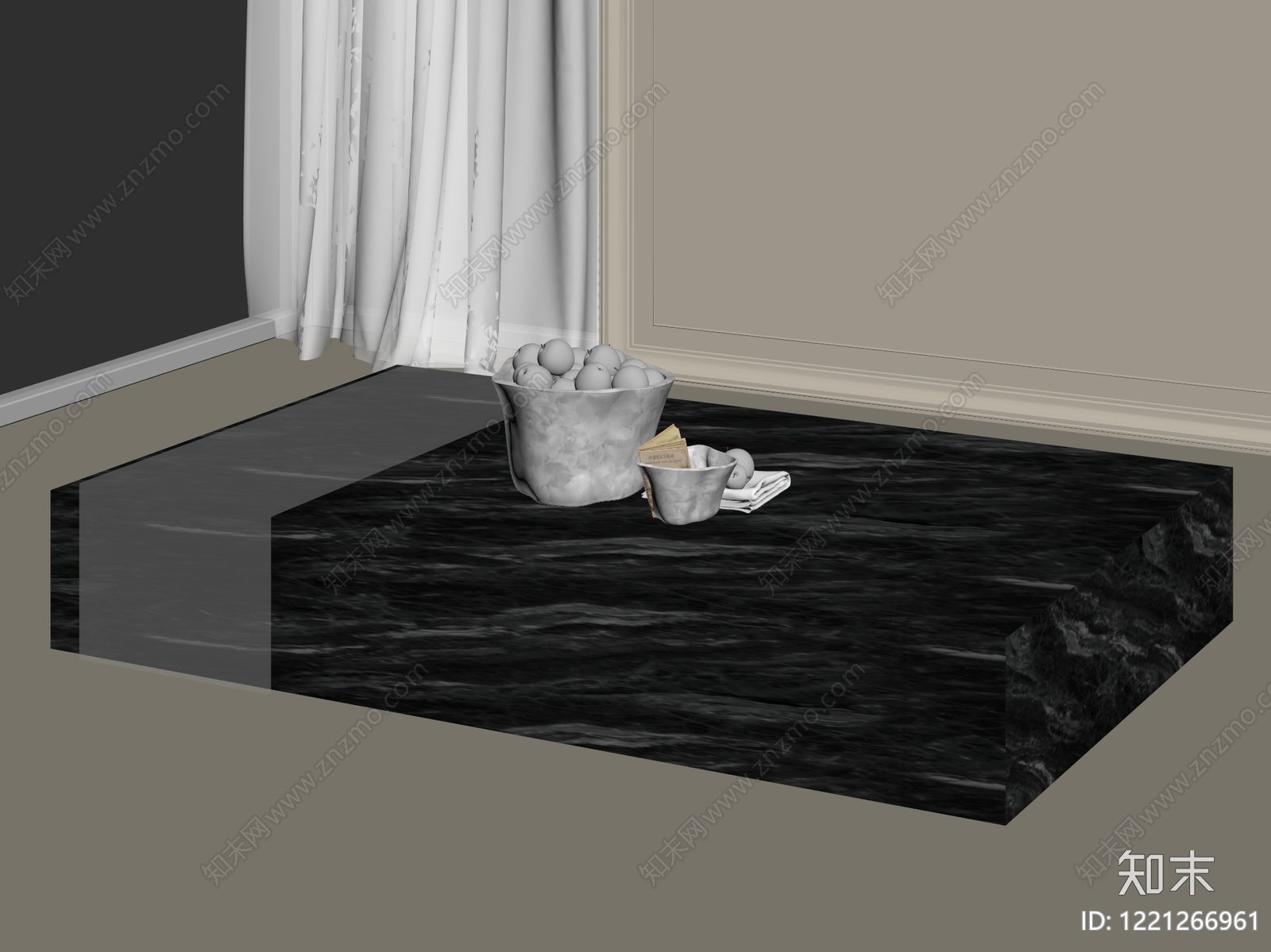 极简茶几3D模型下载【ID:1221266961】