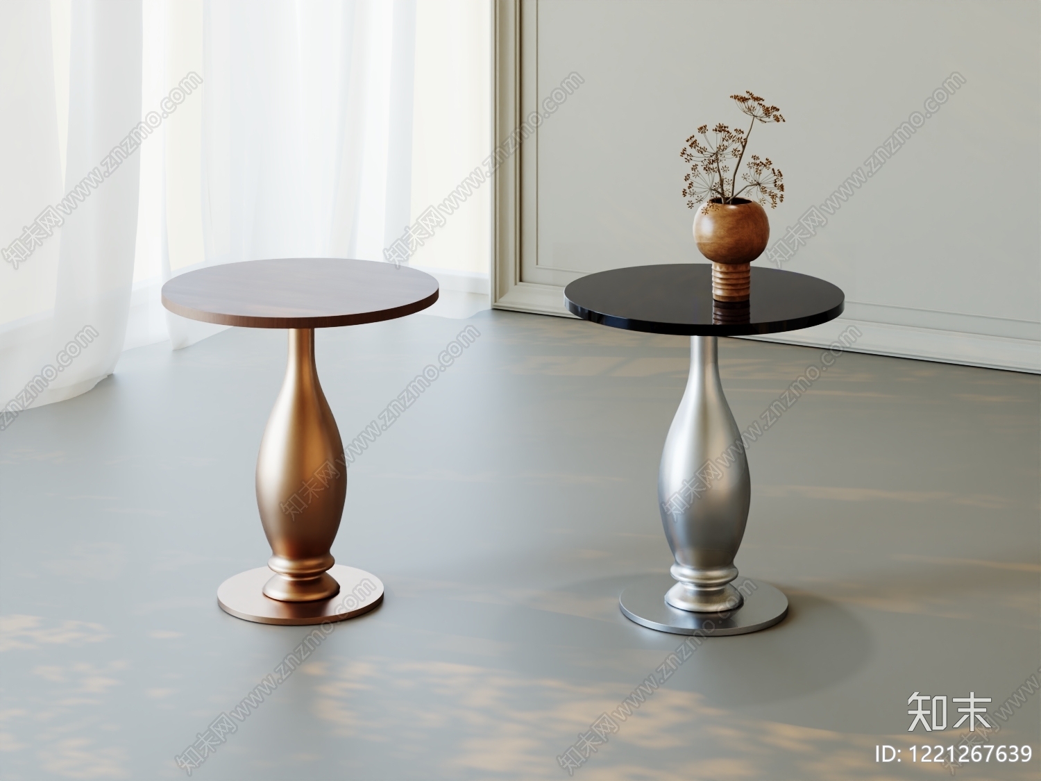 现代简约边几3D模型下载【ID:1221267639】