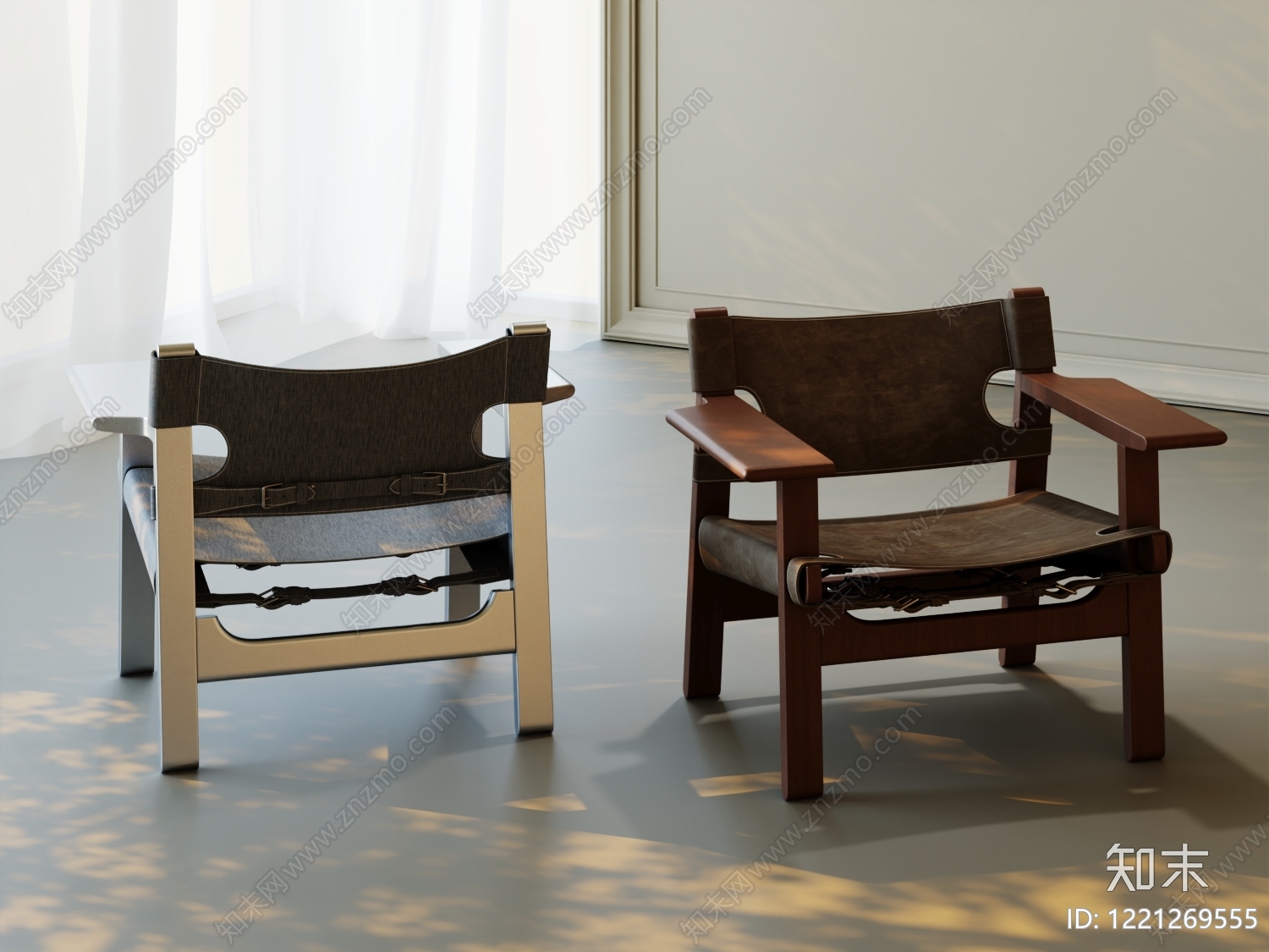 北欧休闲椅3D模型下载【ID:1221269555】