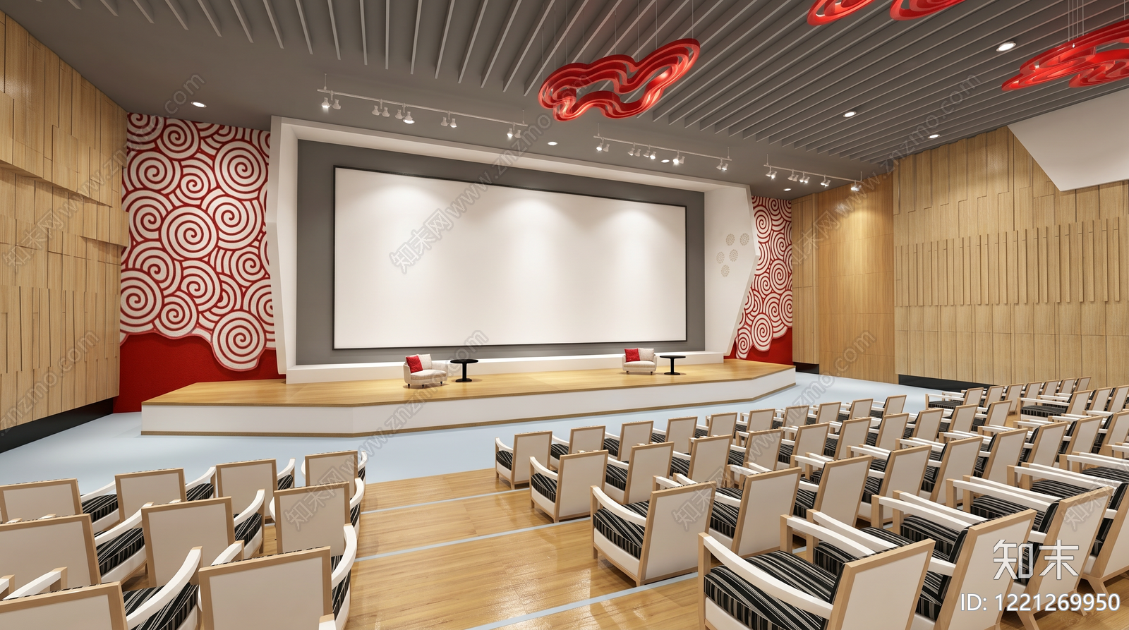 新中式会议室SU模型下载【ID:1221269950】