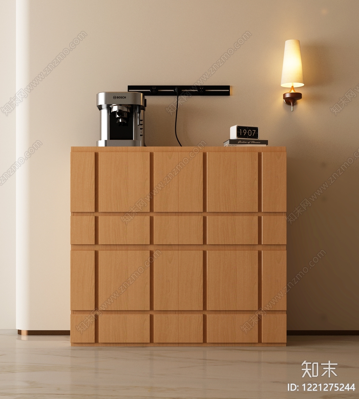 日式餐边柜3D模型下载【ID:1221275244】