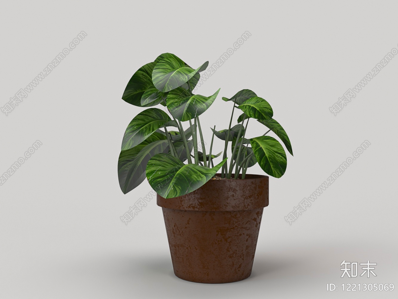 现代简约盆栽3D模型下载【ID:1221305069】