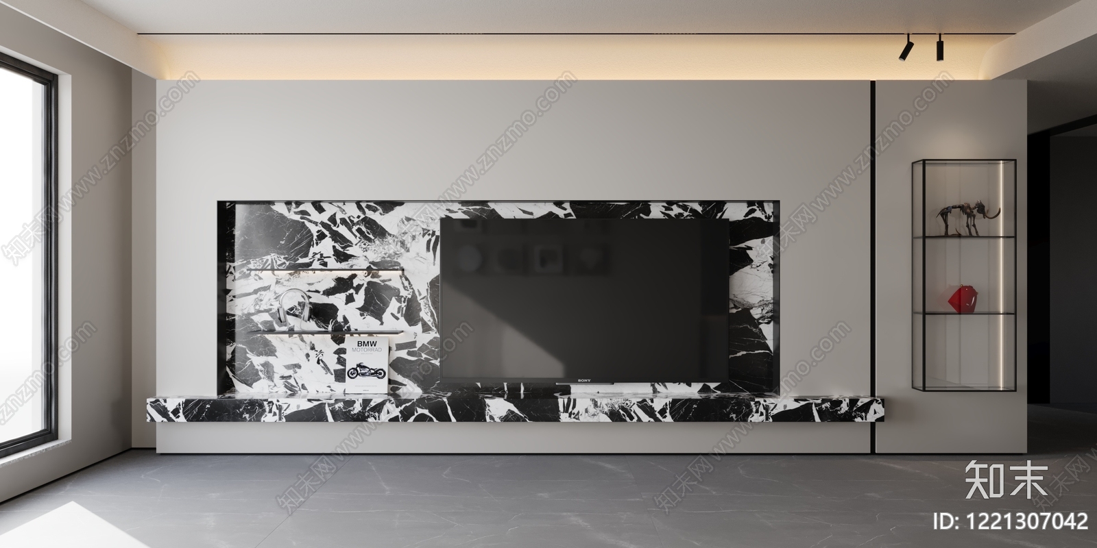 极简电视背景墙3D模型下载【ID:1221307042】