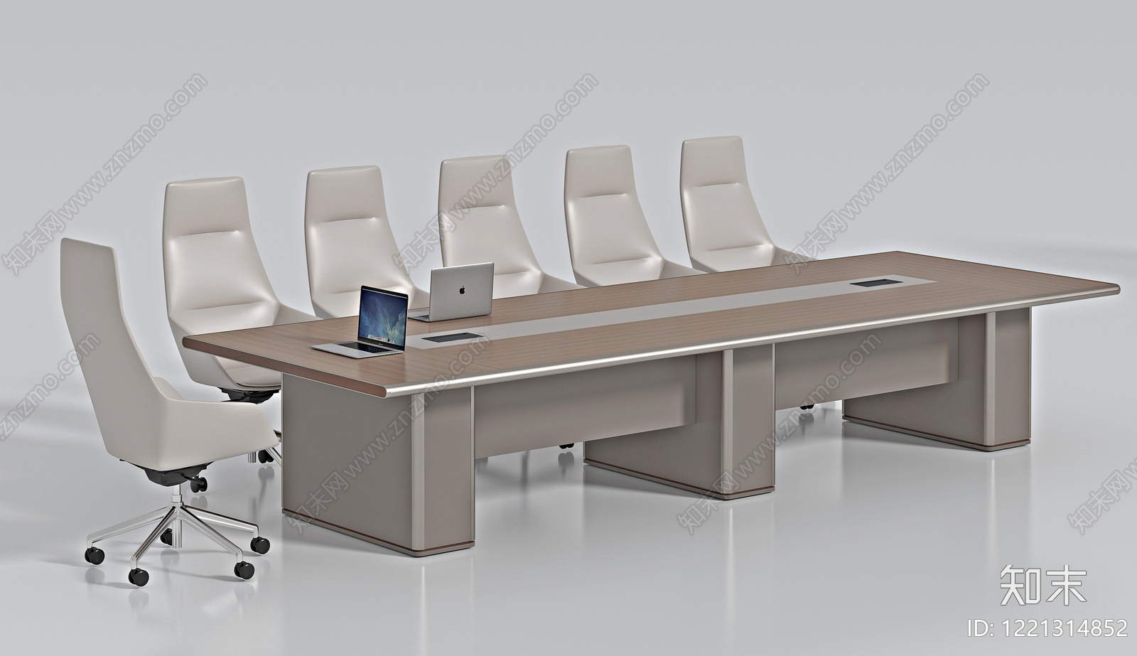 现代简约会议桌3D模型渲染效果图