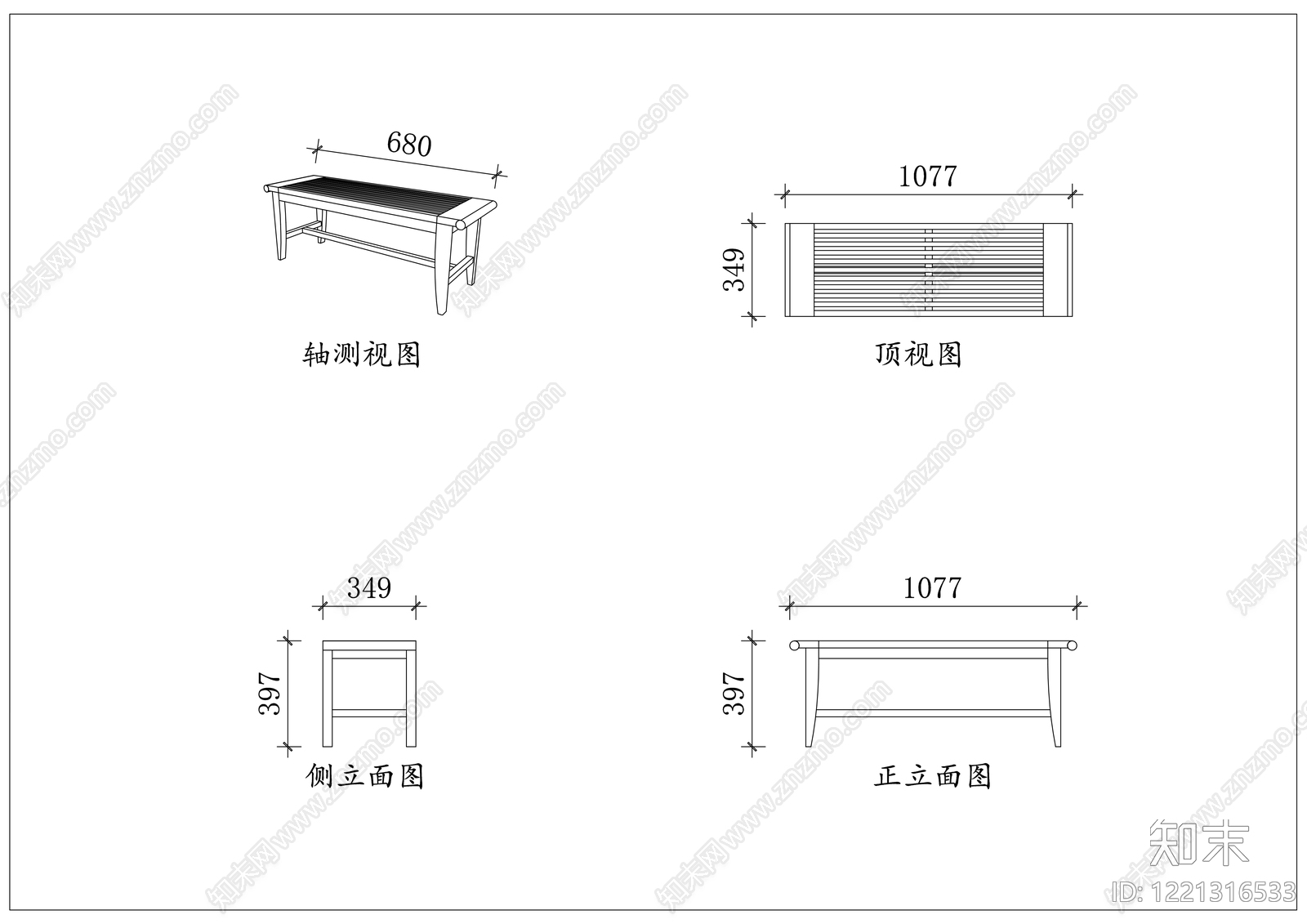 原木家具图库CAD图纸