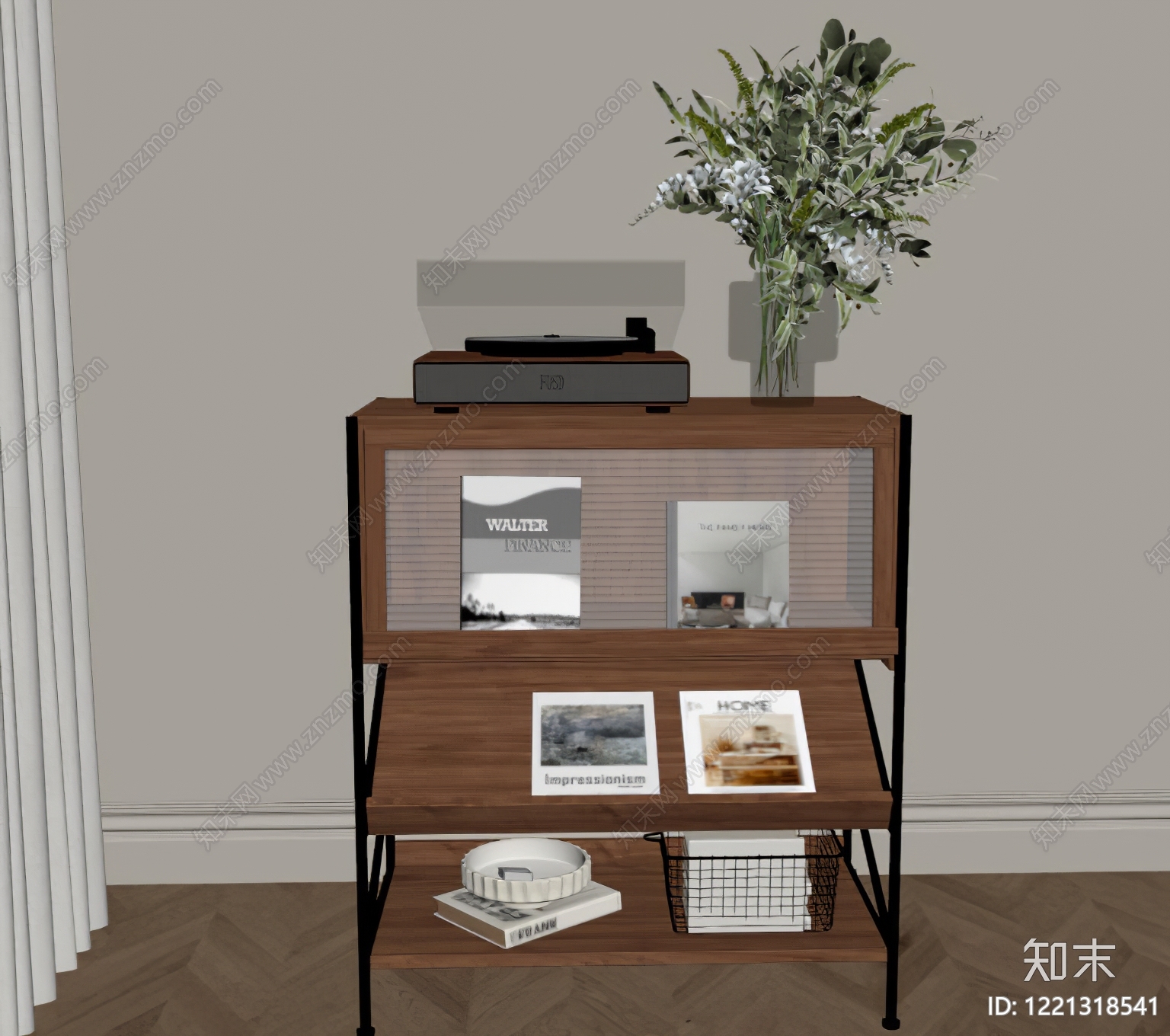北欧风书架SU模型下载【ID:1221318541】