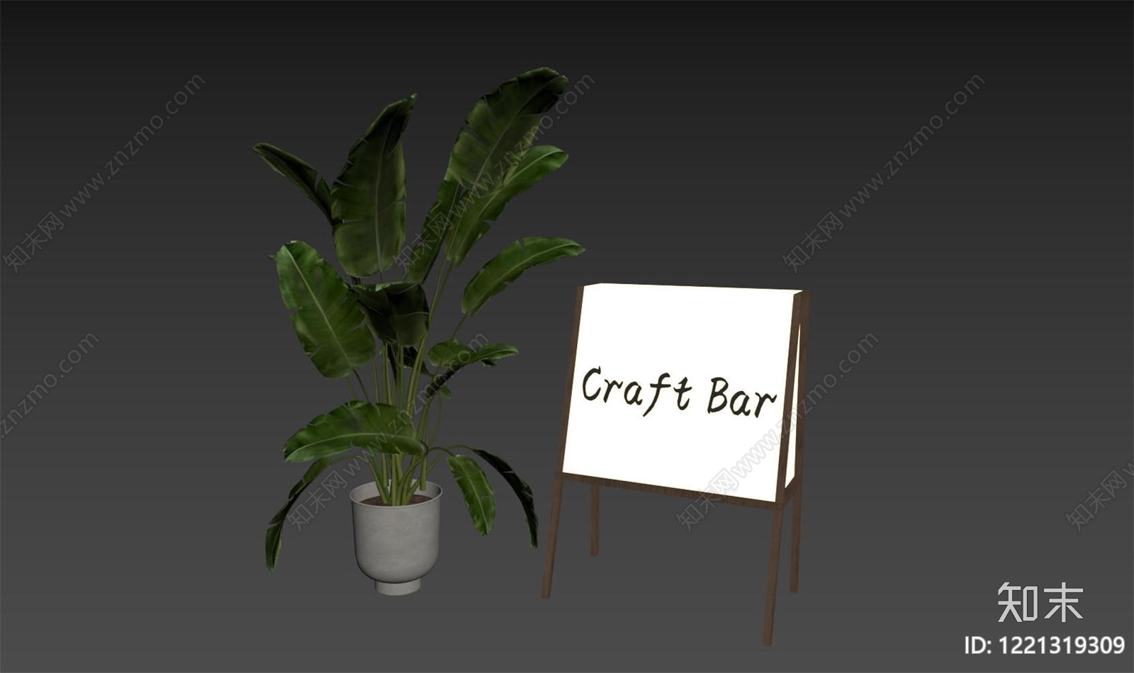 侘寂灯箱3D模型下载【ID:1221319309】