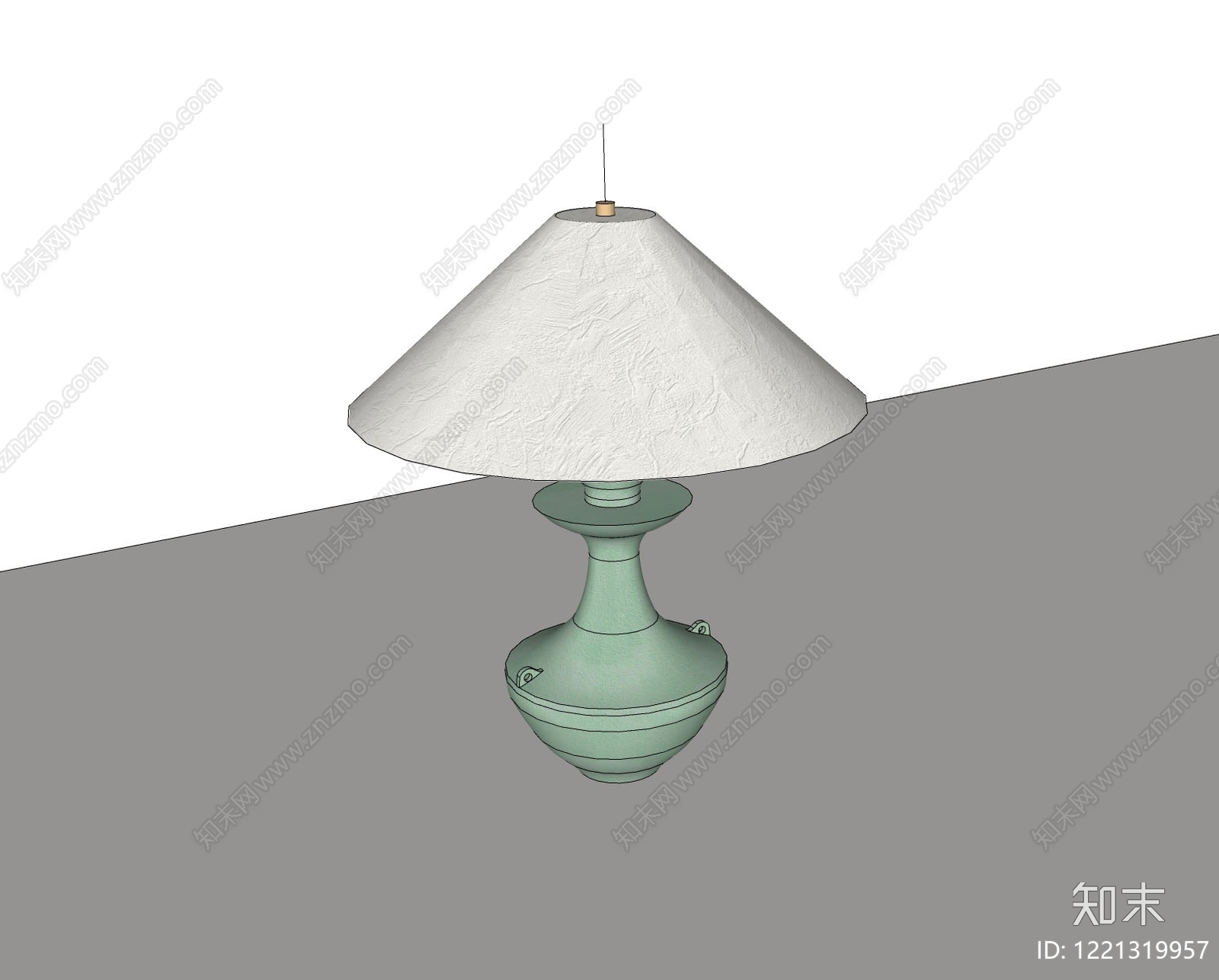 新中式台灯SU模型下载【ID:1221319957】
