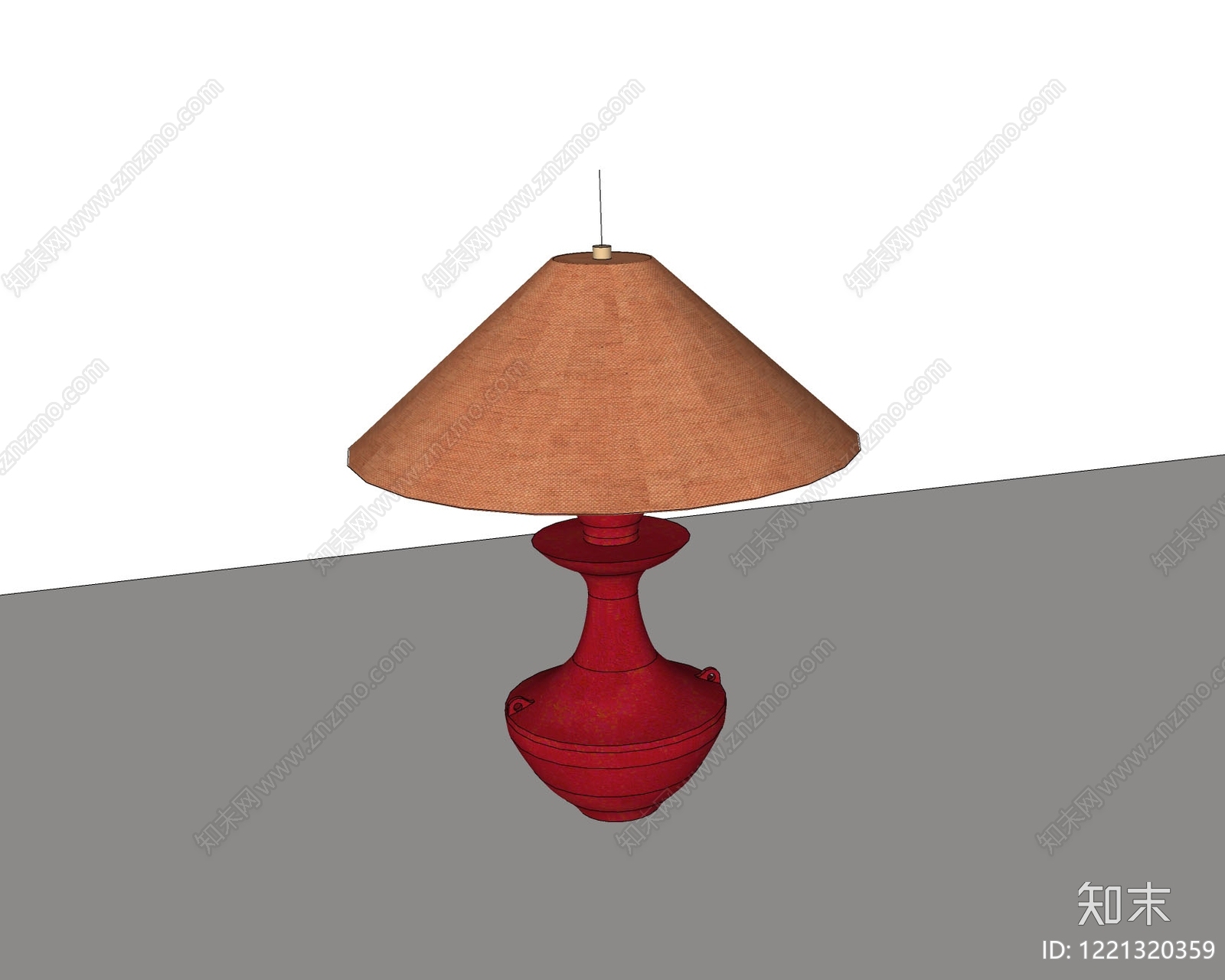 新中式台灯SU模型下载【ID:1221320359】