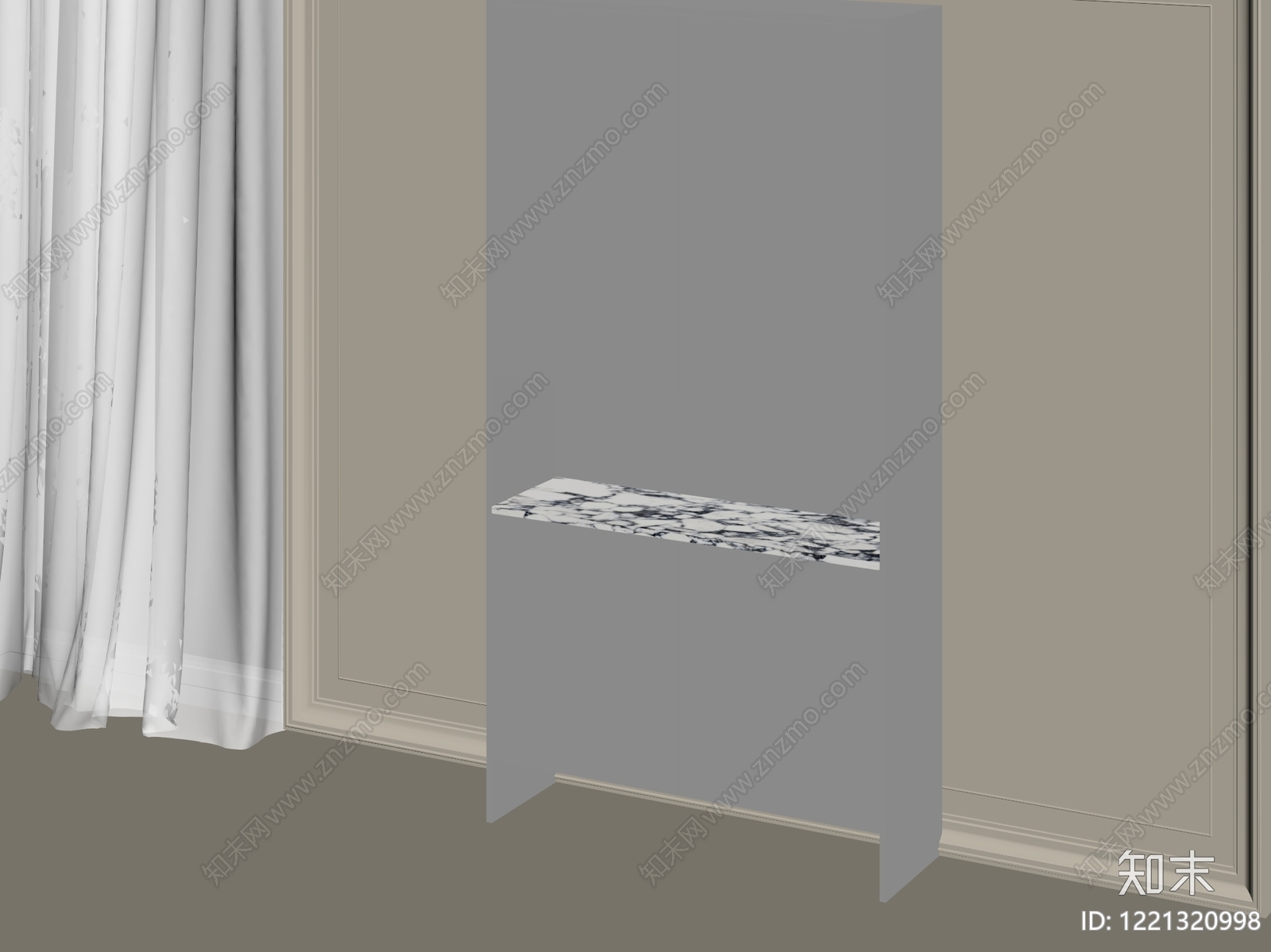 极简衣柜3D模型下载【ID:1221320998】