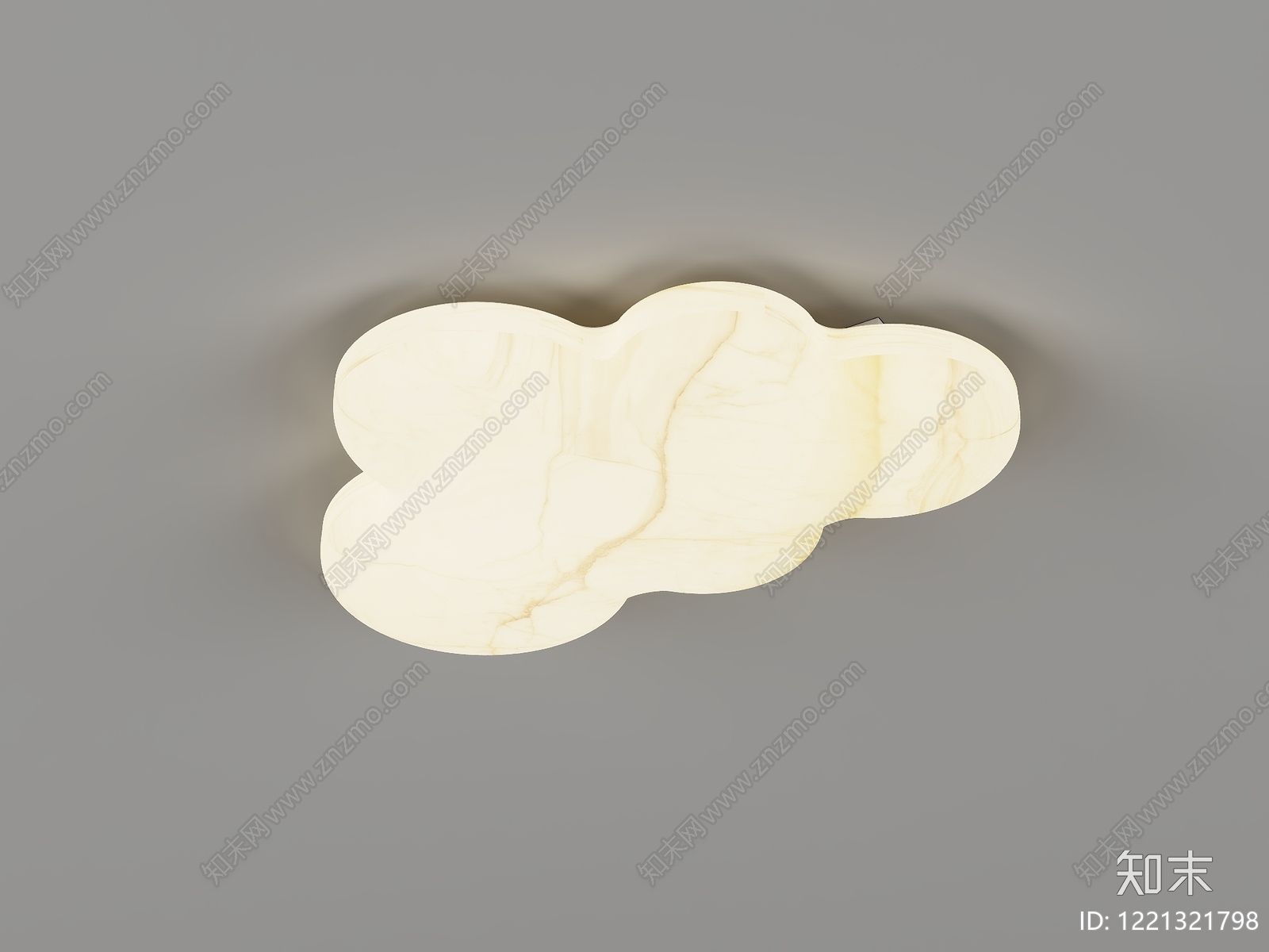 奶油风儿童房吸顶灯3D模型渲染效果图