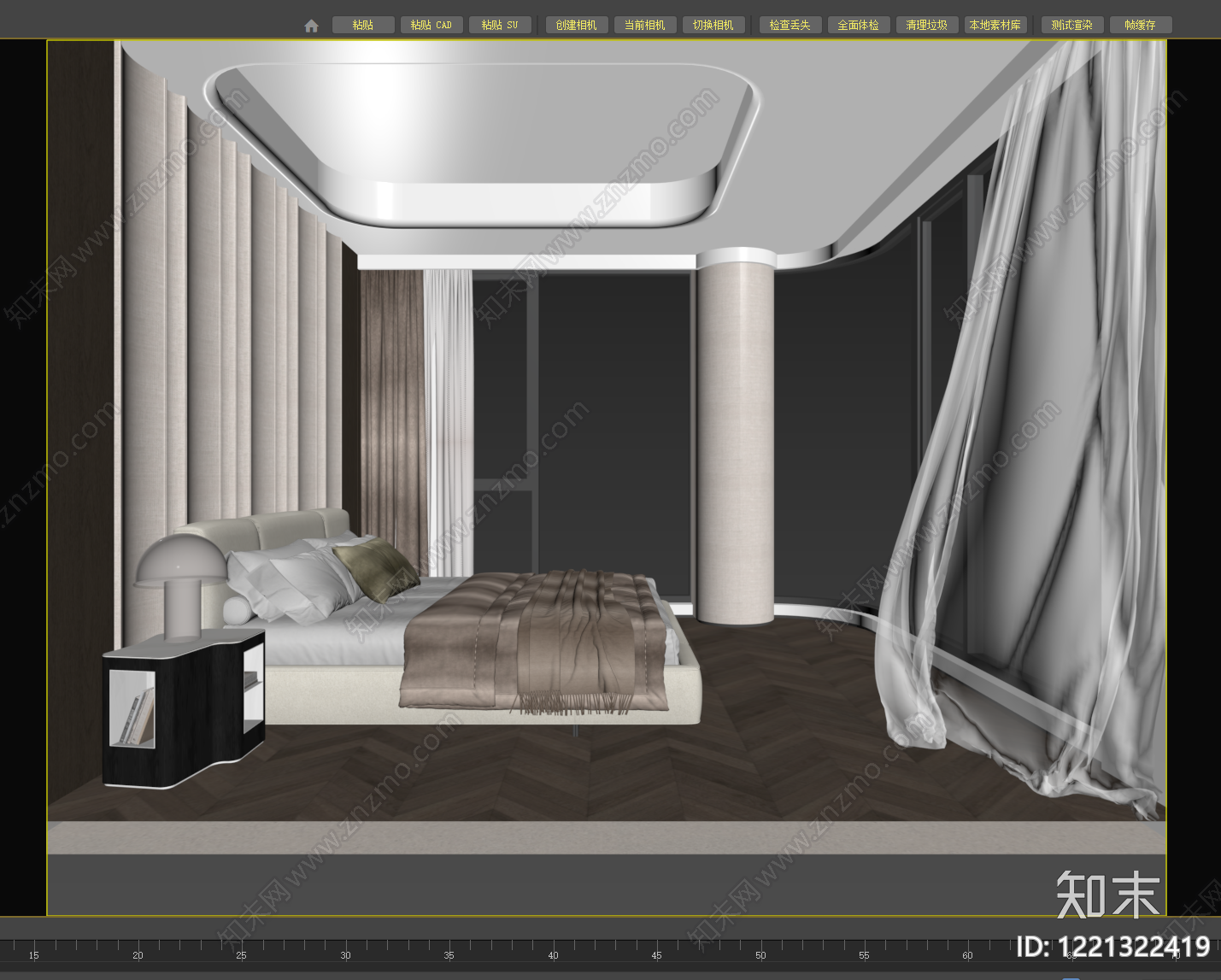 现代简约家居卧室3D模型下载【ID:1221322419】