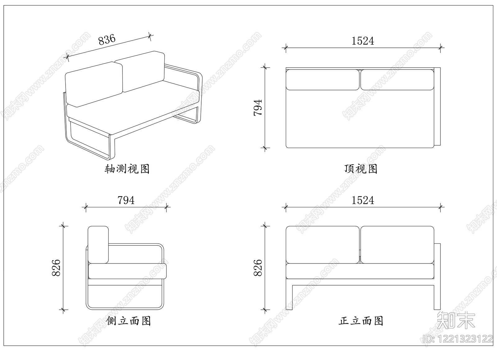 家具图库cad施工图下载【ID:1221323122】