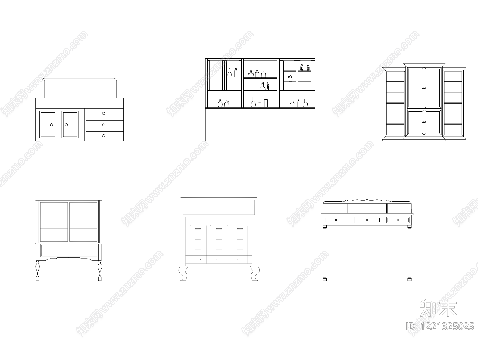 家具图库cad施工图下载【ID:1221325025】