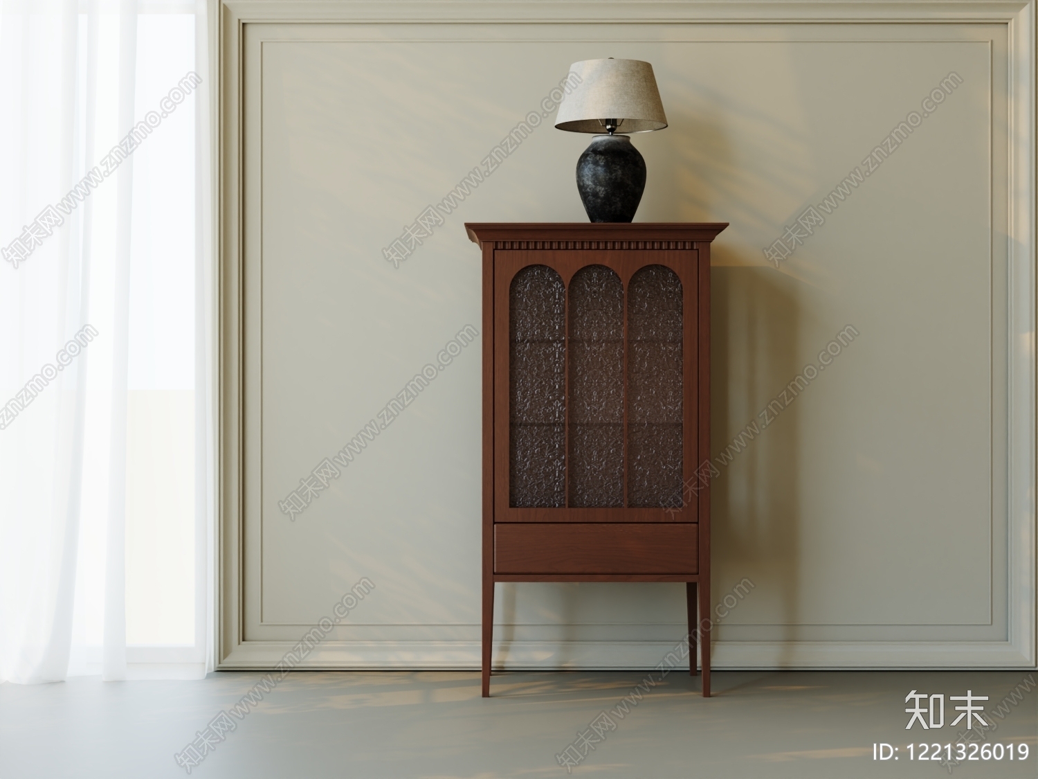 中古风储物柜SU模型下载【ID:1221326019】