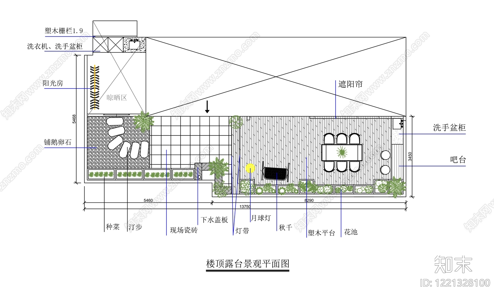 屋顶花园CAD图纸