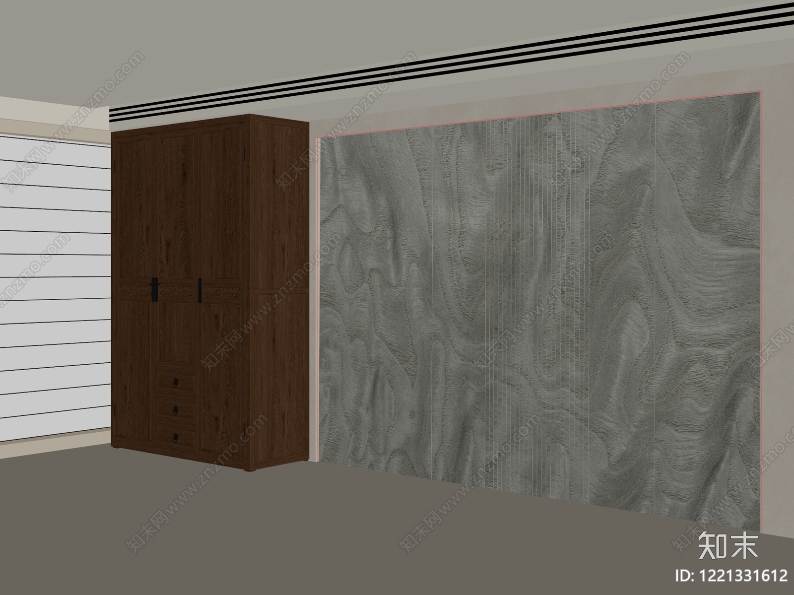 新中式沙发背景墙3D模型下载【ID:1221331612】