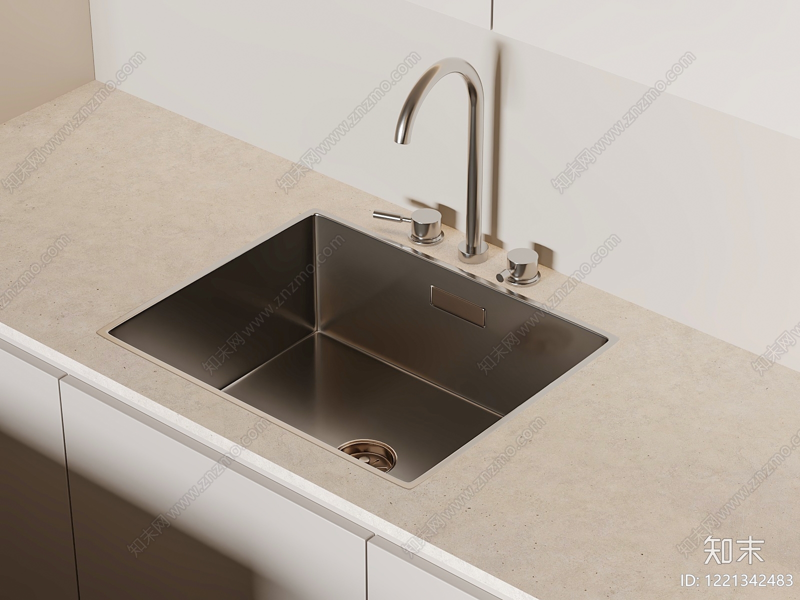 极简水槽3D模型下载【ID:1221342483】