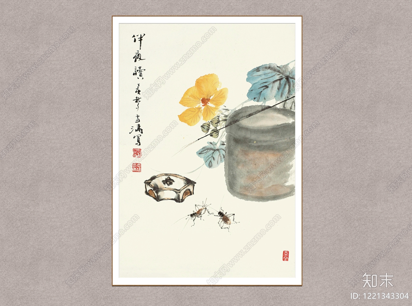 新中式画框SU模型下载【ID:1221343304】