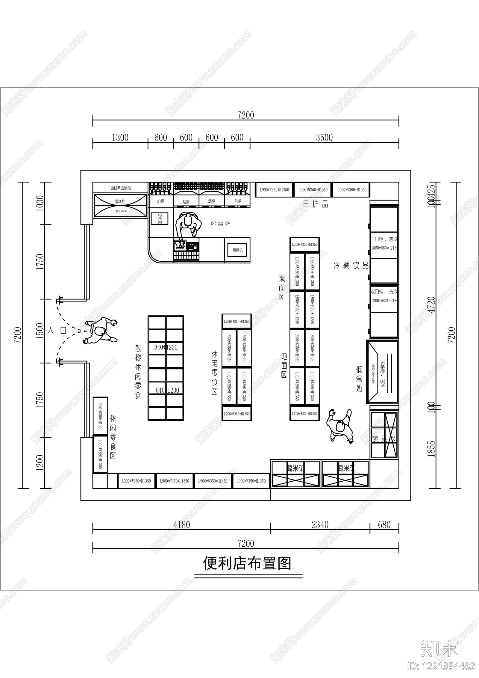 现代便利店CAD图纸