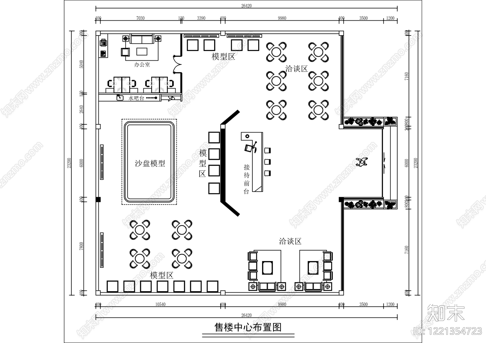 轻奢售楼处CAD图纸