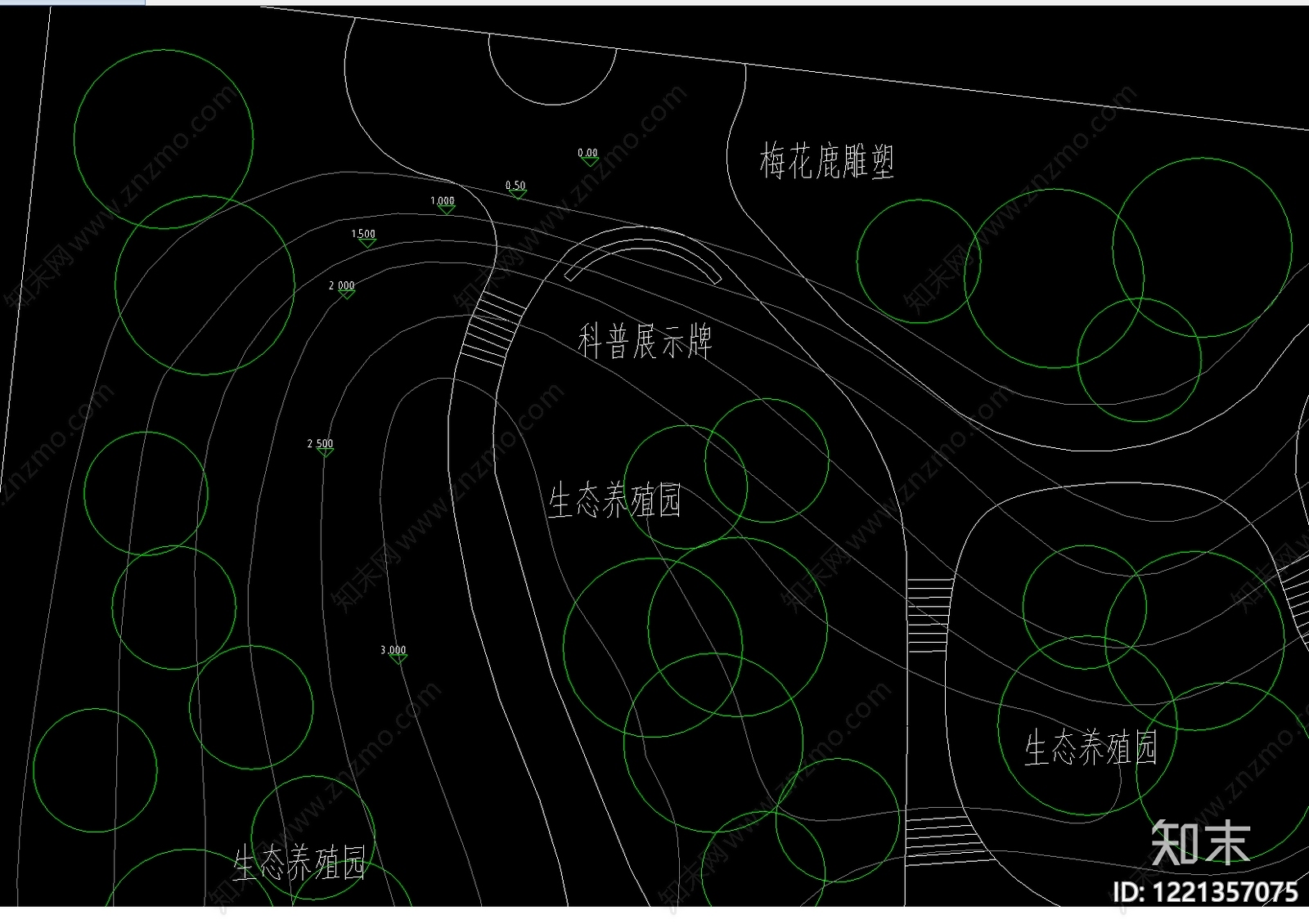 公园景观平面图cad施工图下载【ID:1221357075】