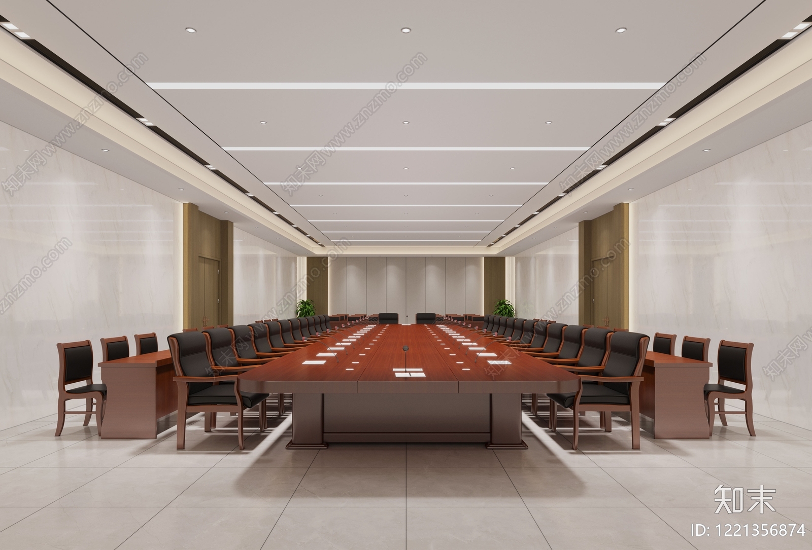 现代简约会议室3D模型下载【ID:1221356874】