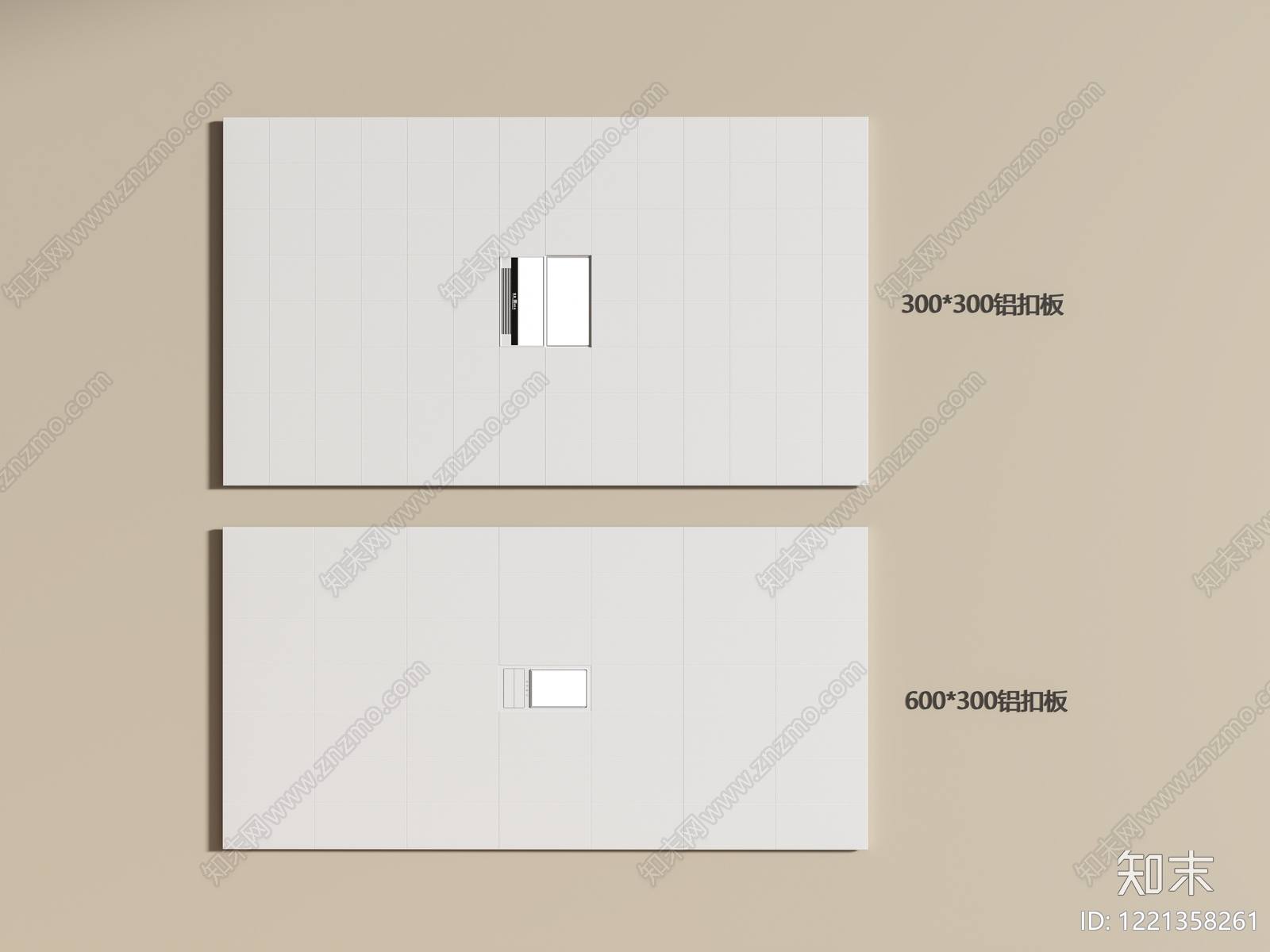 极简吊顶3D模型下载【ID:1221358261】