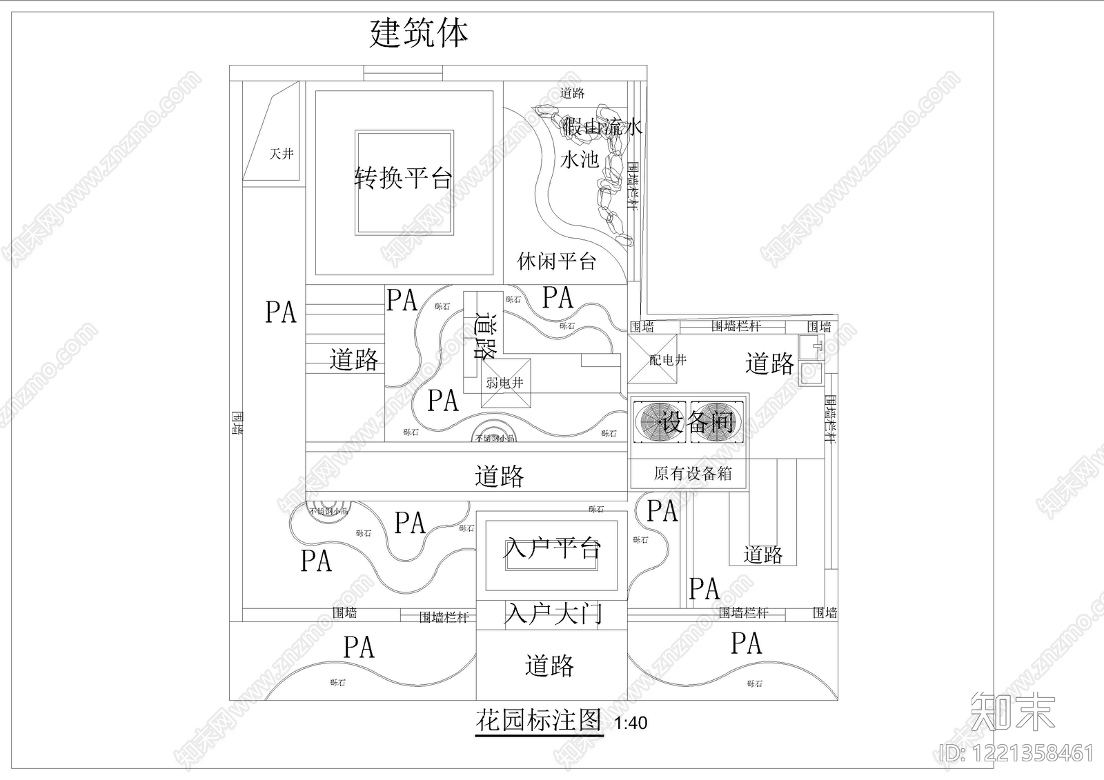 庭院cad施工图下载【ID:1221358461】