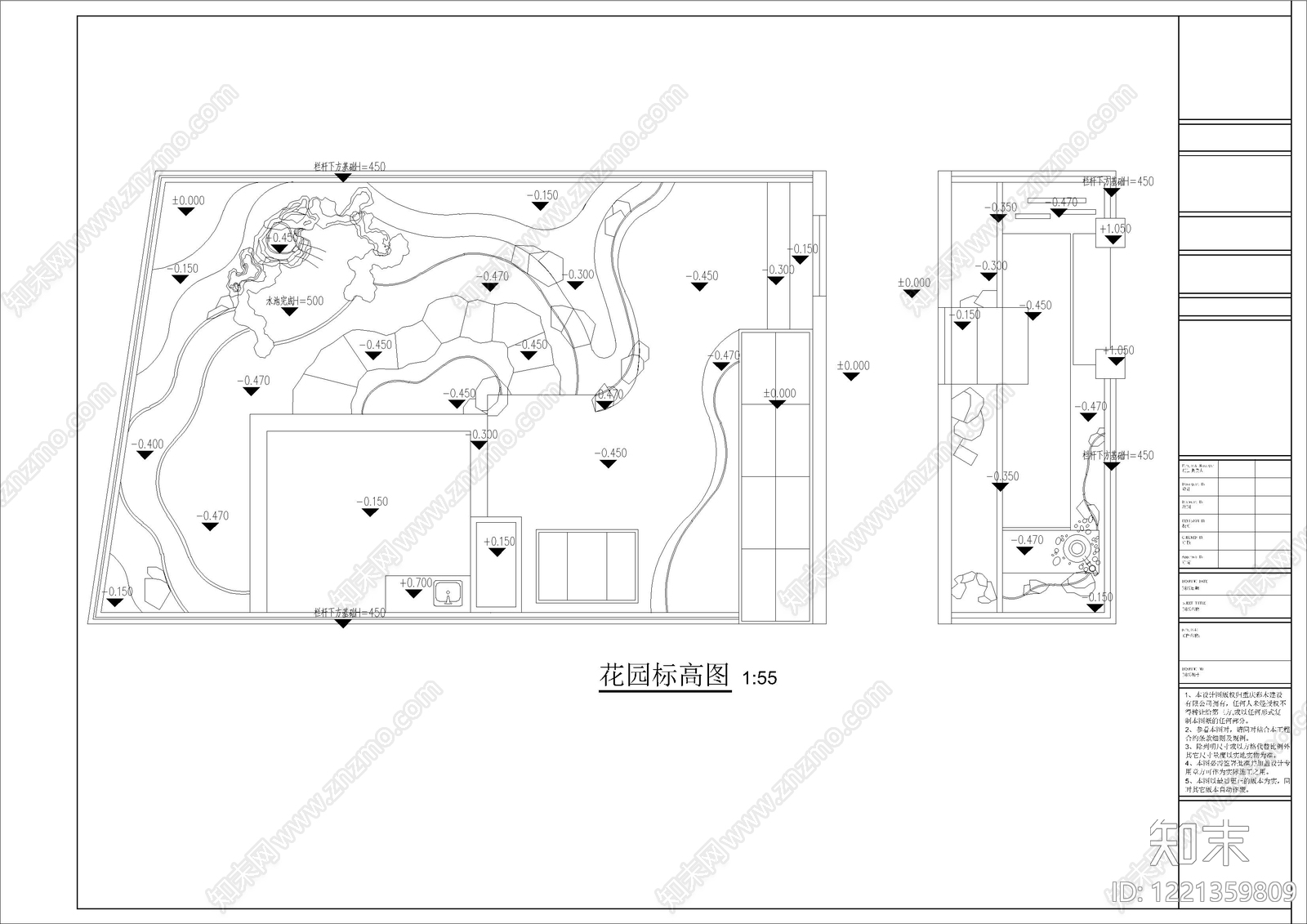 庭院cad施工图下载【ID:1221359809】