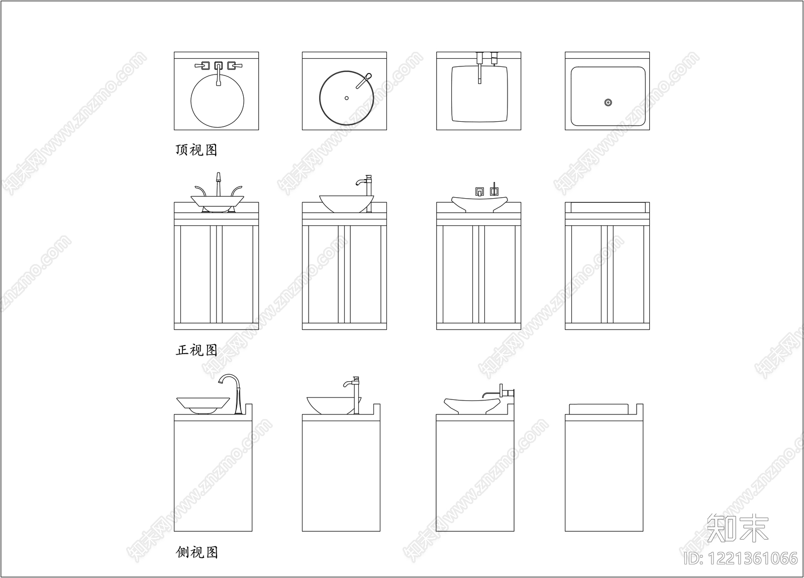 卫浴设施cad施工图下载【ID:1221361066】