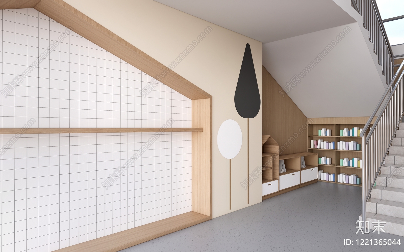 北欧幼儿园3D模型下载【ID:1221365044】