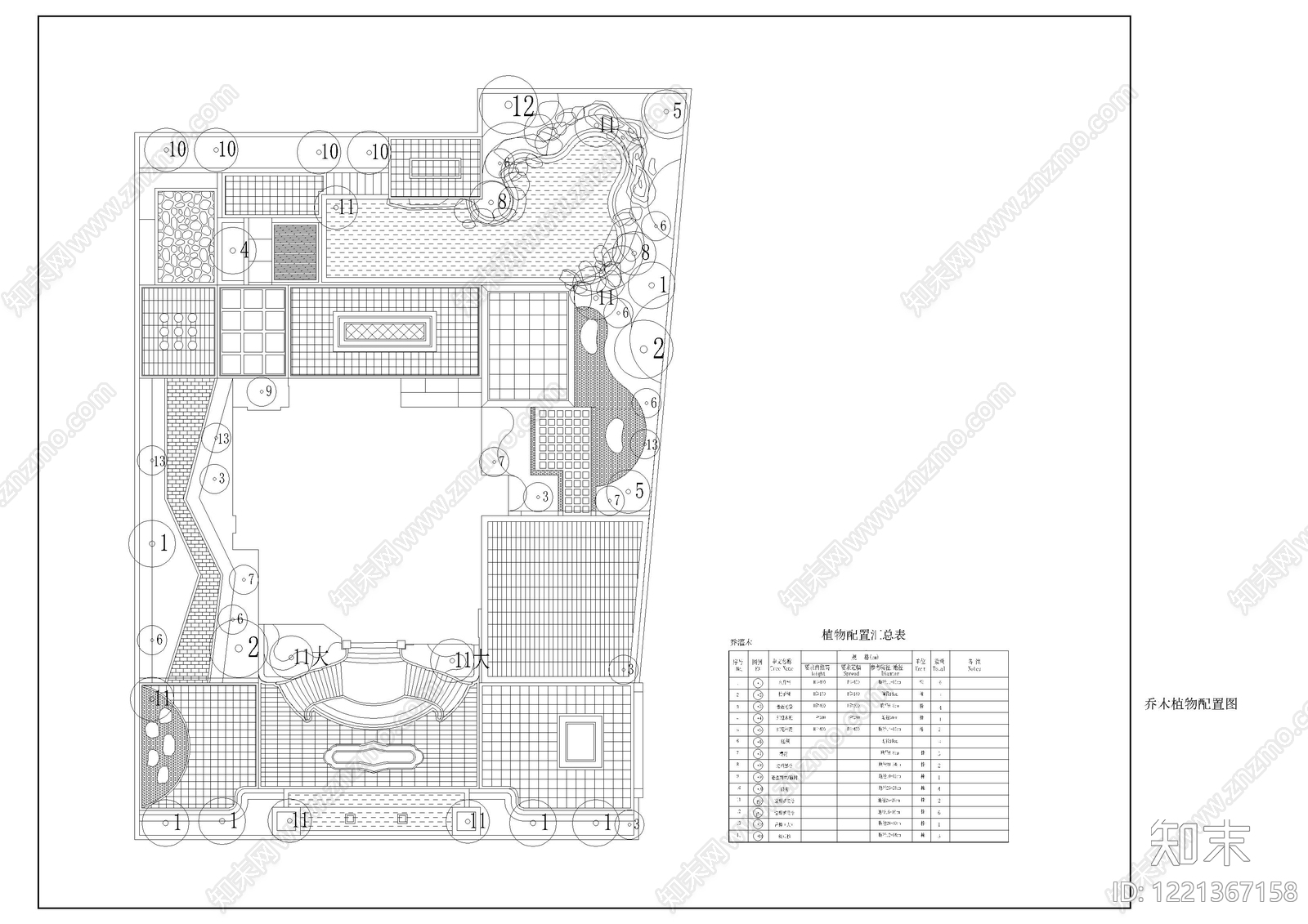 庭院cad施工图下载【ID:1221367158】