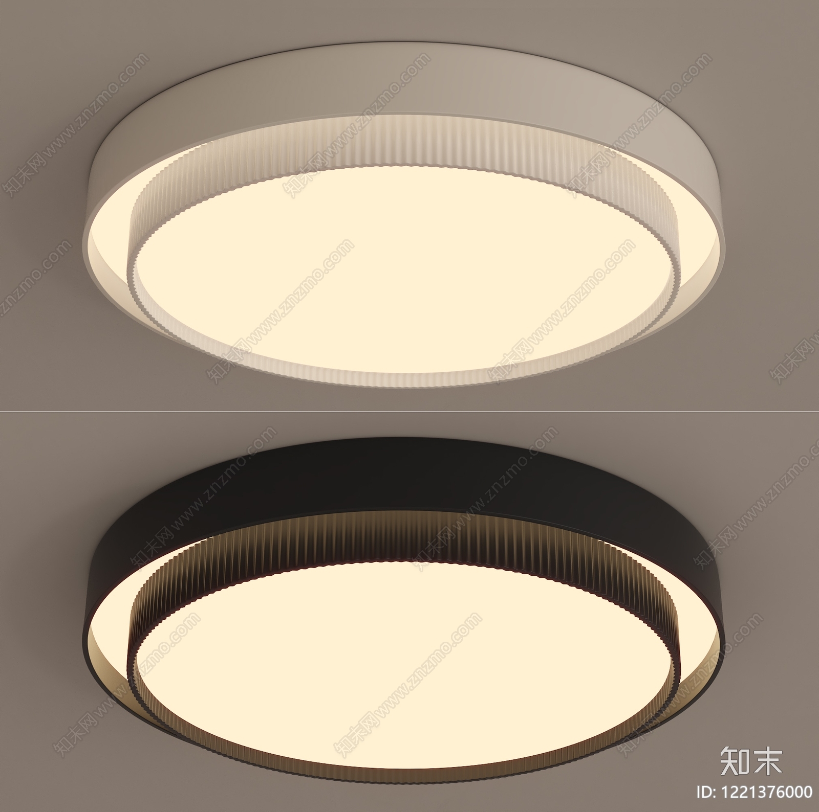 现代简约儿童房吸顶灯3D模型渲染效果图