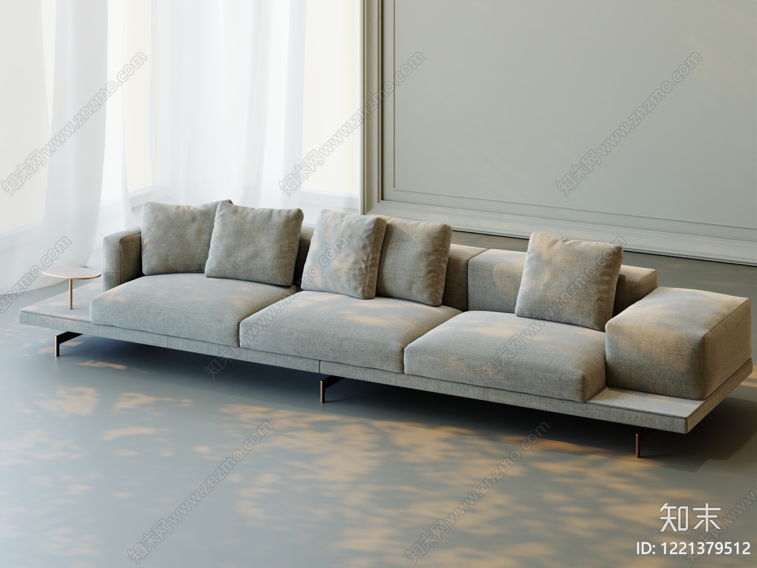 极简多人沙发3D模型下载【ID:1221379512】