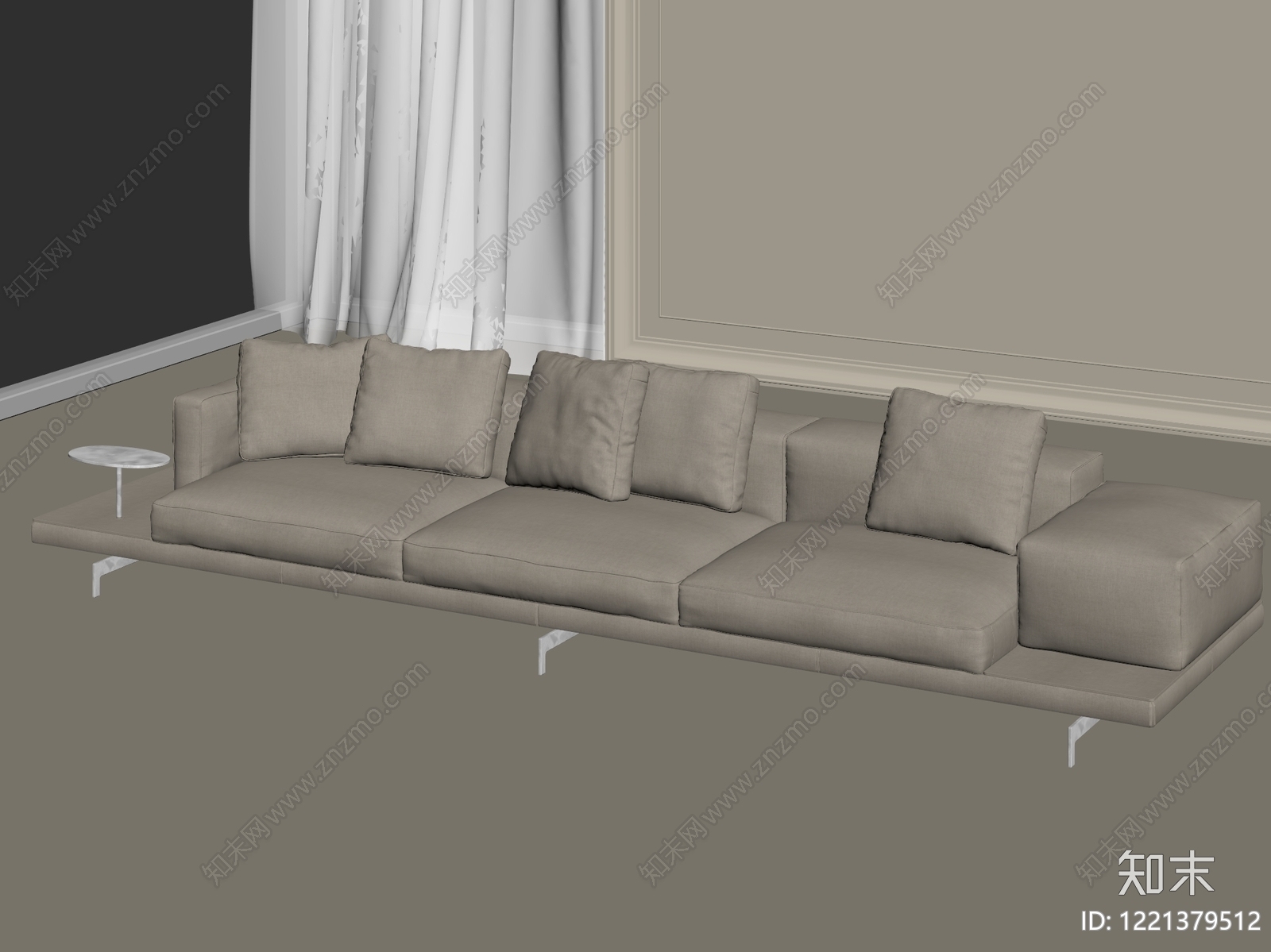 极简多人沙发3D模型下载【ID:1221379512】