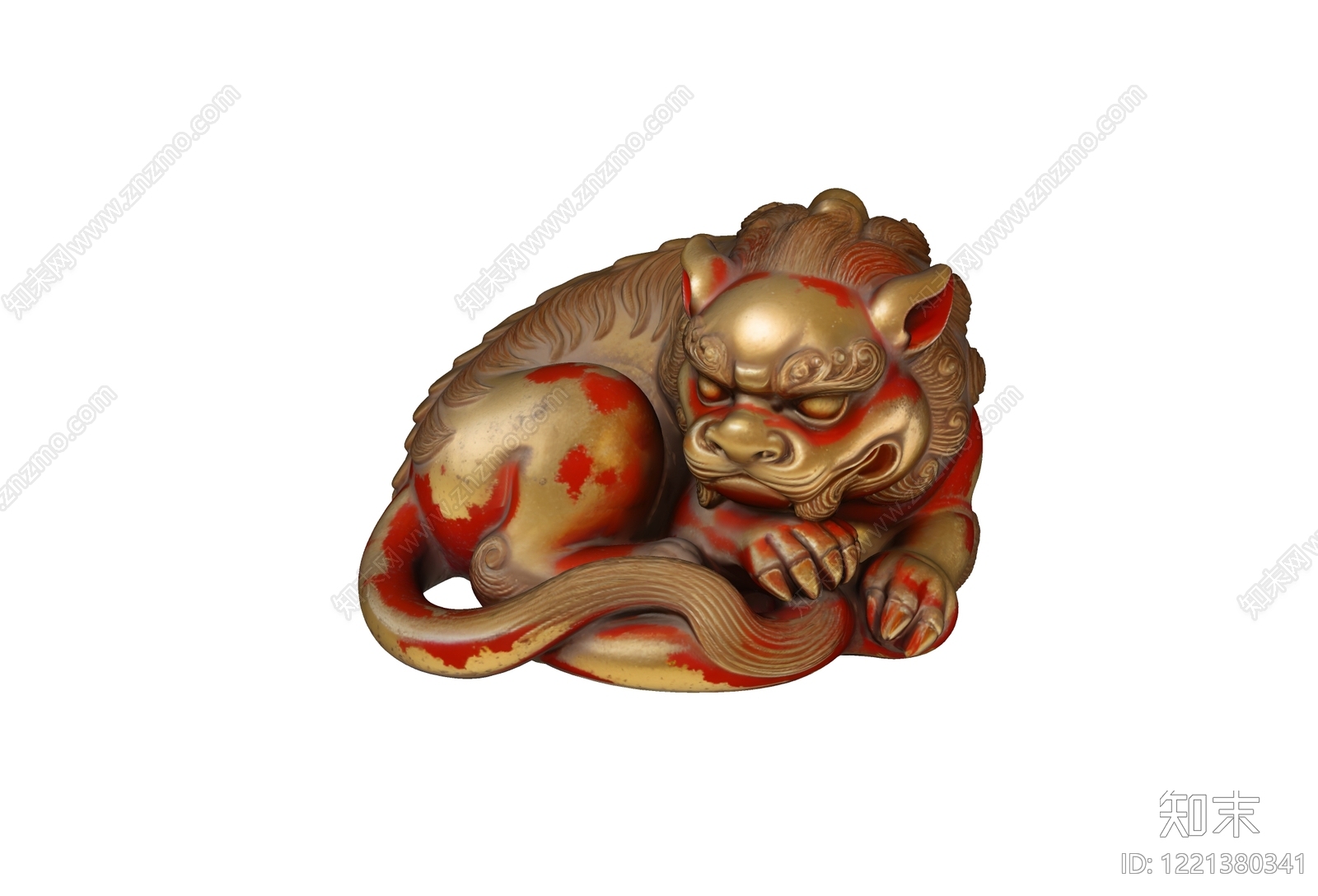 中式雕塑摆件SU模型下载【ID:1221380341】