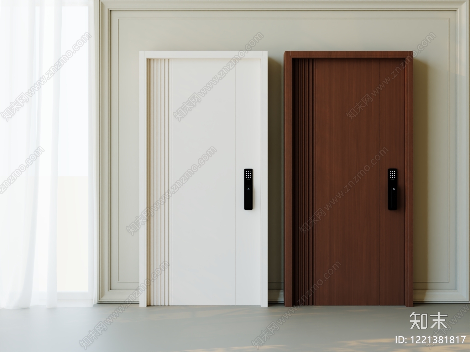 极简单开门SU模型下载【ID:1221381817】