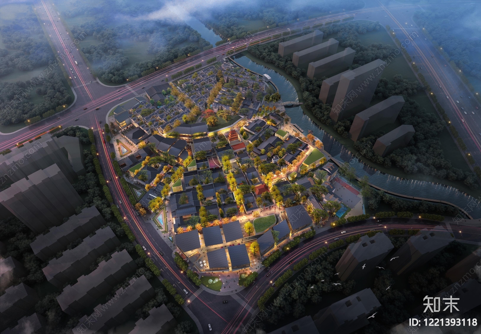 商业街cad施工图下载【ID:1221393118】