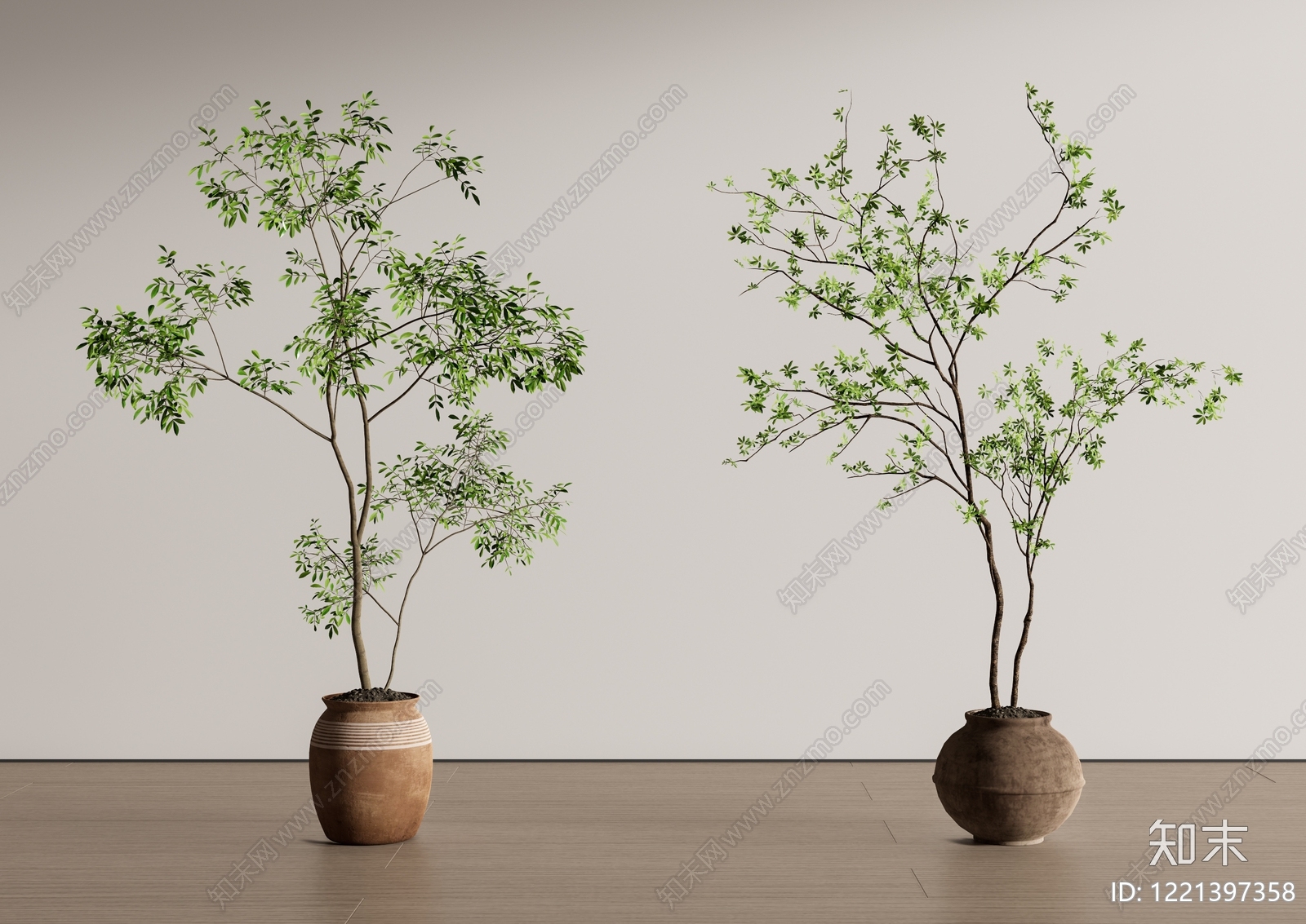 侘寂盆栽3D模型下载【ID:1221397358】