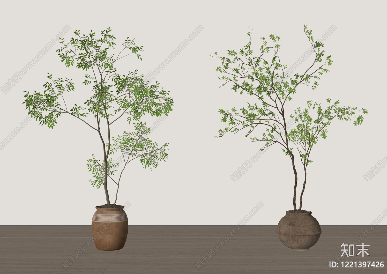 侘寂盆栽SU模型下载【ID:1221397426】