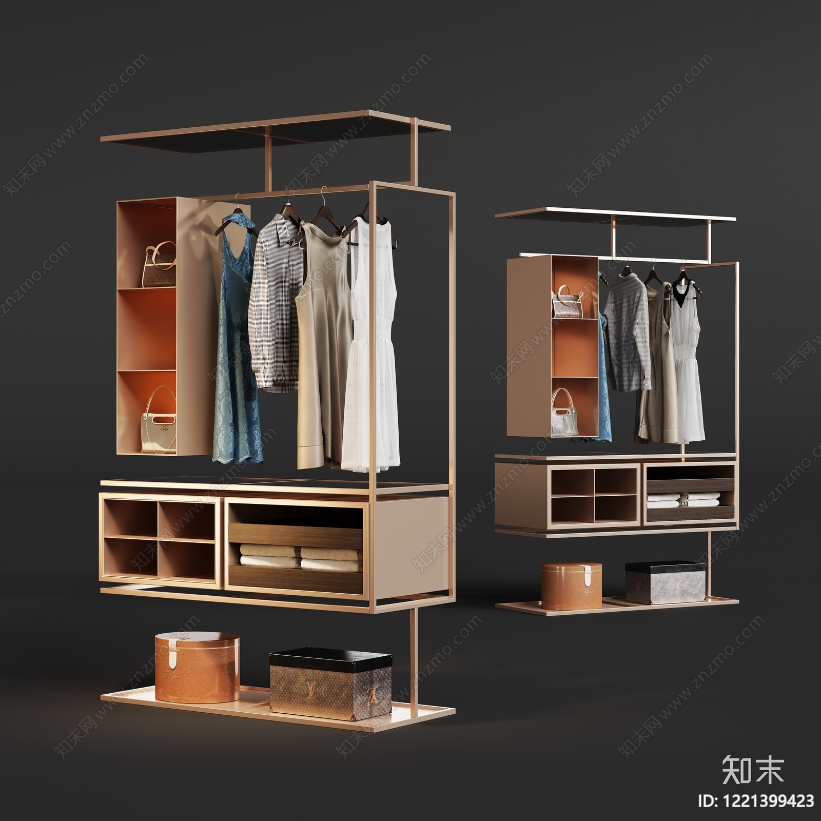 现代简约衣柜SU模型草图