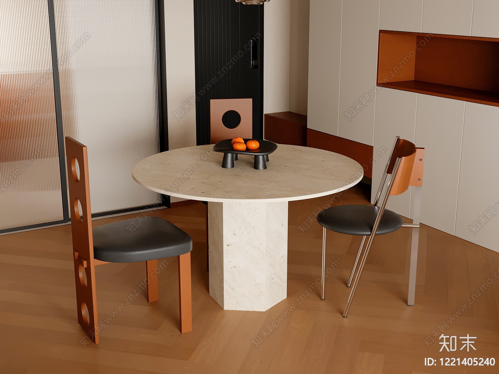 极简主义餐桌椅3D模型下载【ID:1221405240】