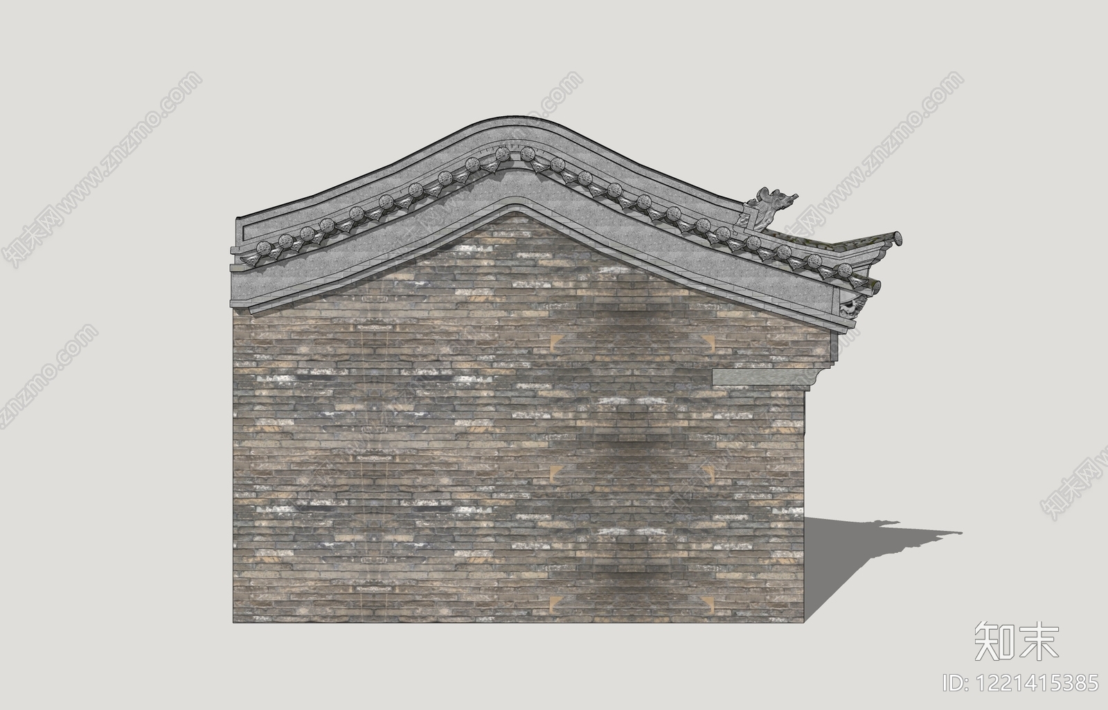 中式古建筑SU模型下载【ID:1221415385】