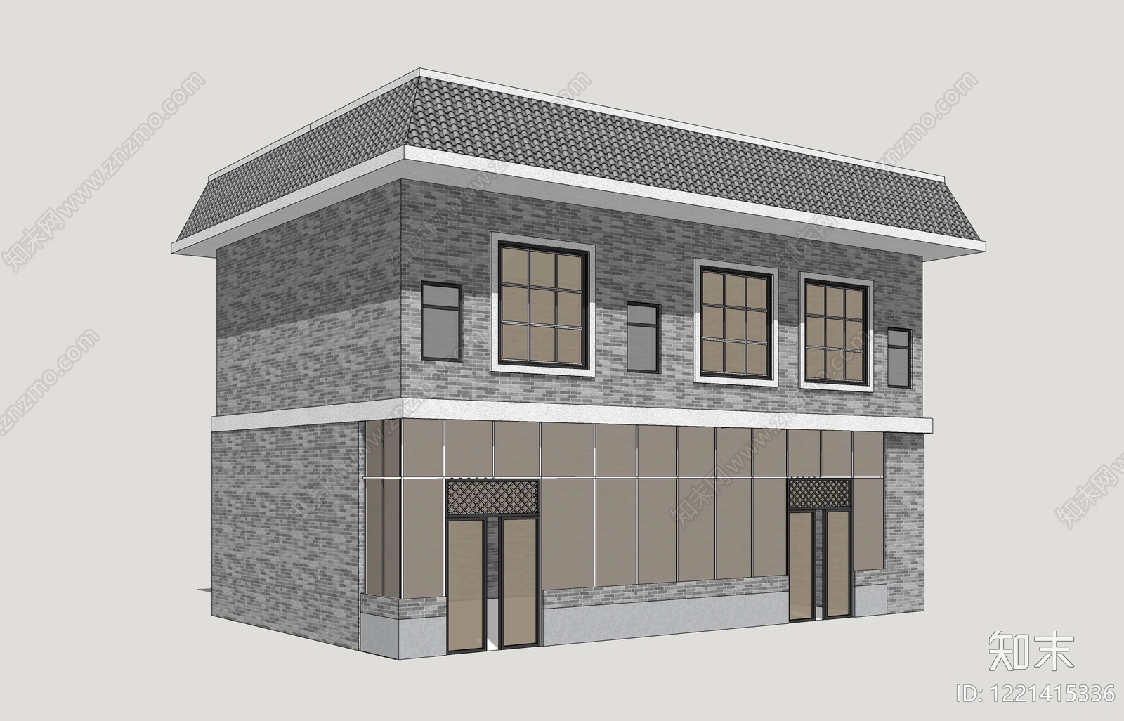 新中式其他商业建筑SU模型下载【ID:1221415336】