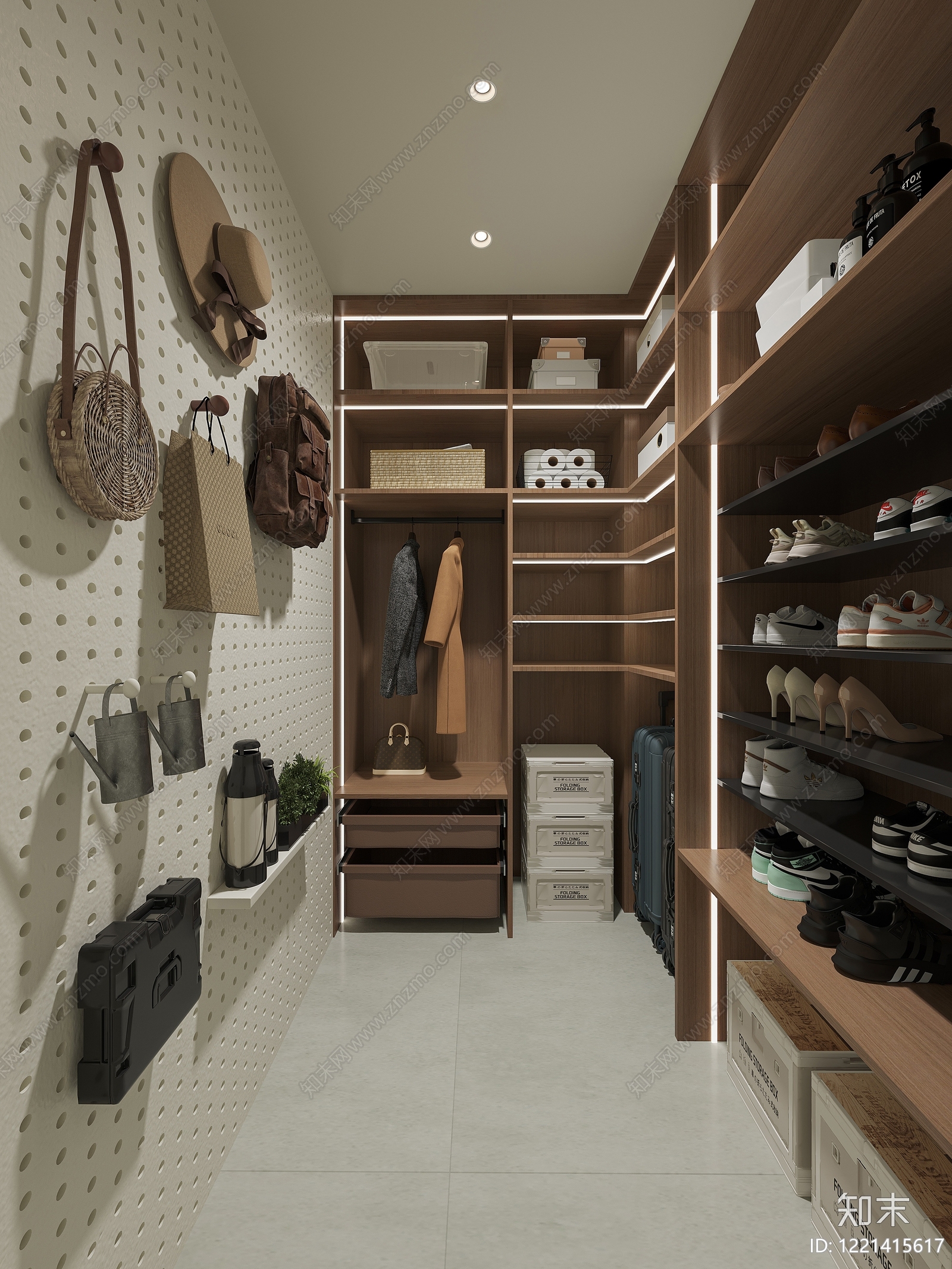 日式衣帽间3D模型下载【ID:1221415617】