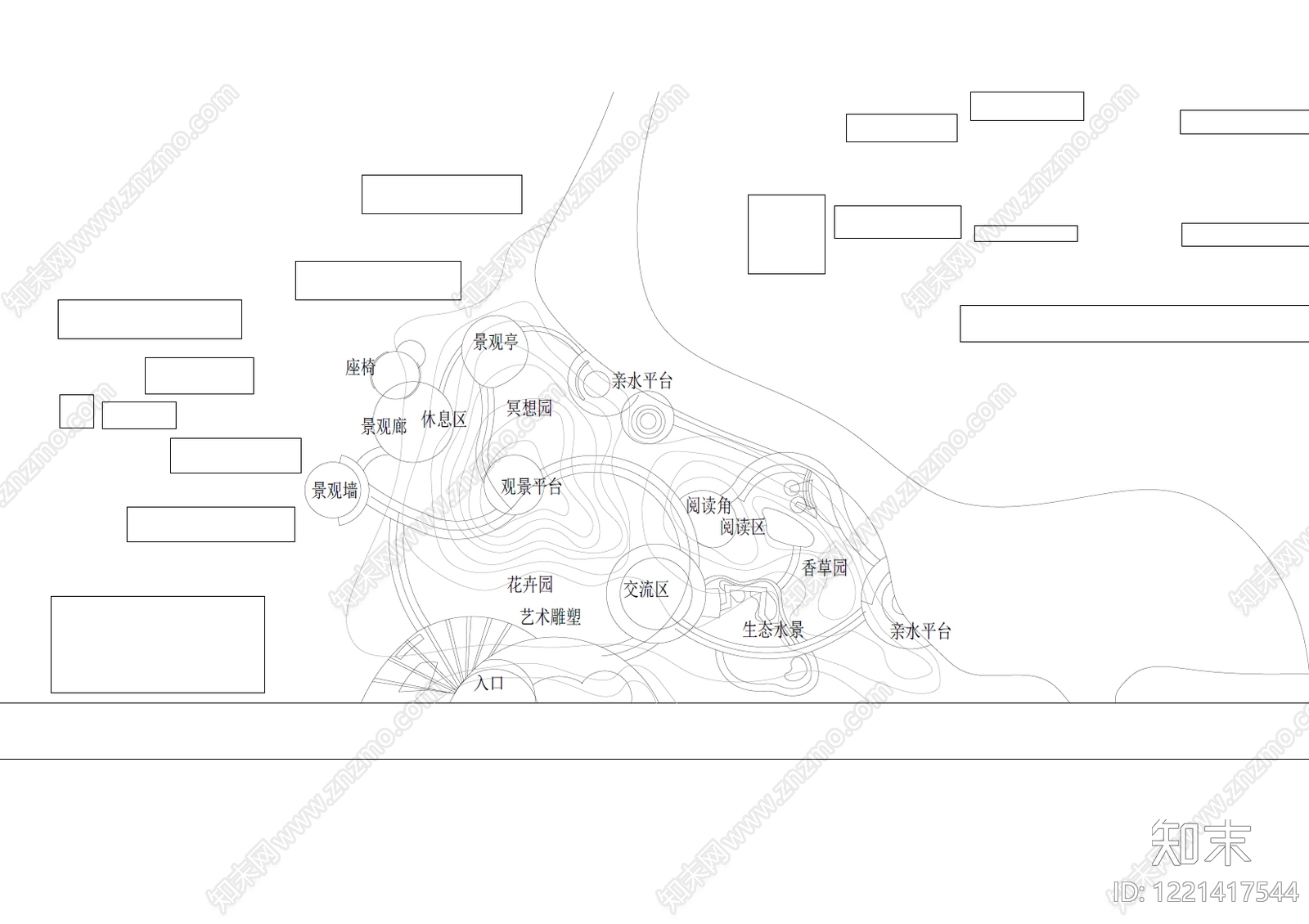 景观平面图cad施工图下载【ID:1221417544】