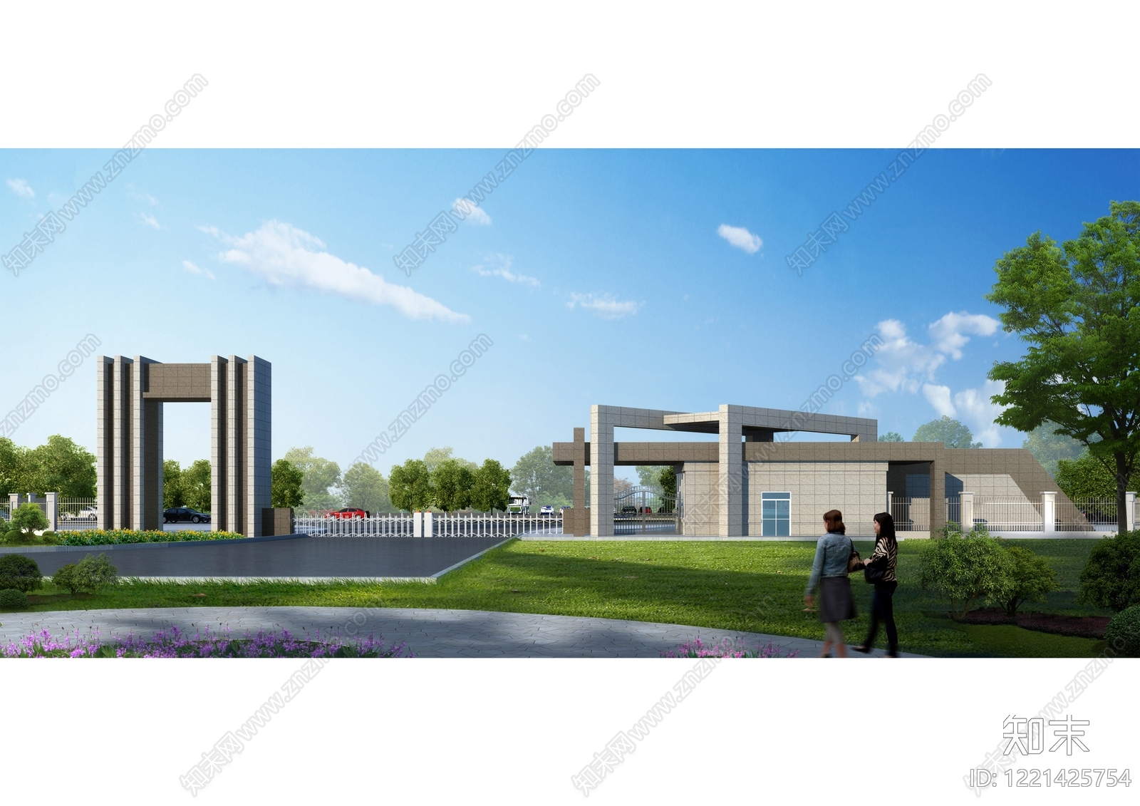 门卫室建筑cad施工图下载【ID:1221425754】