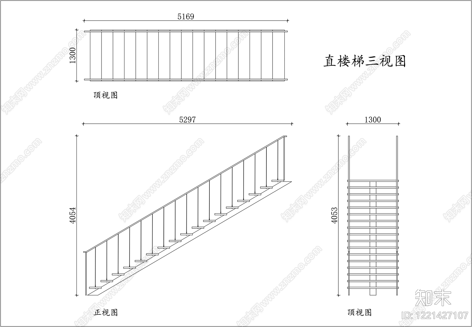 室内楼梯CAD图纸