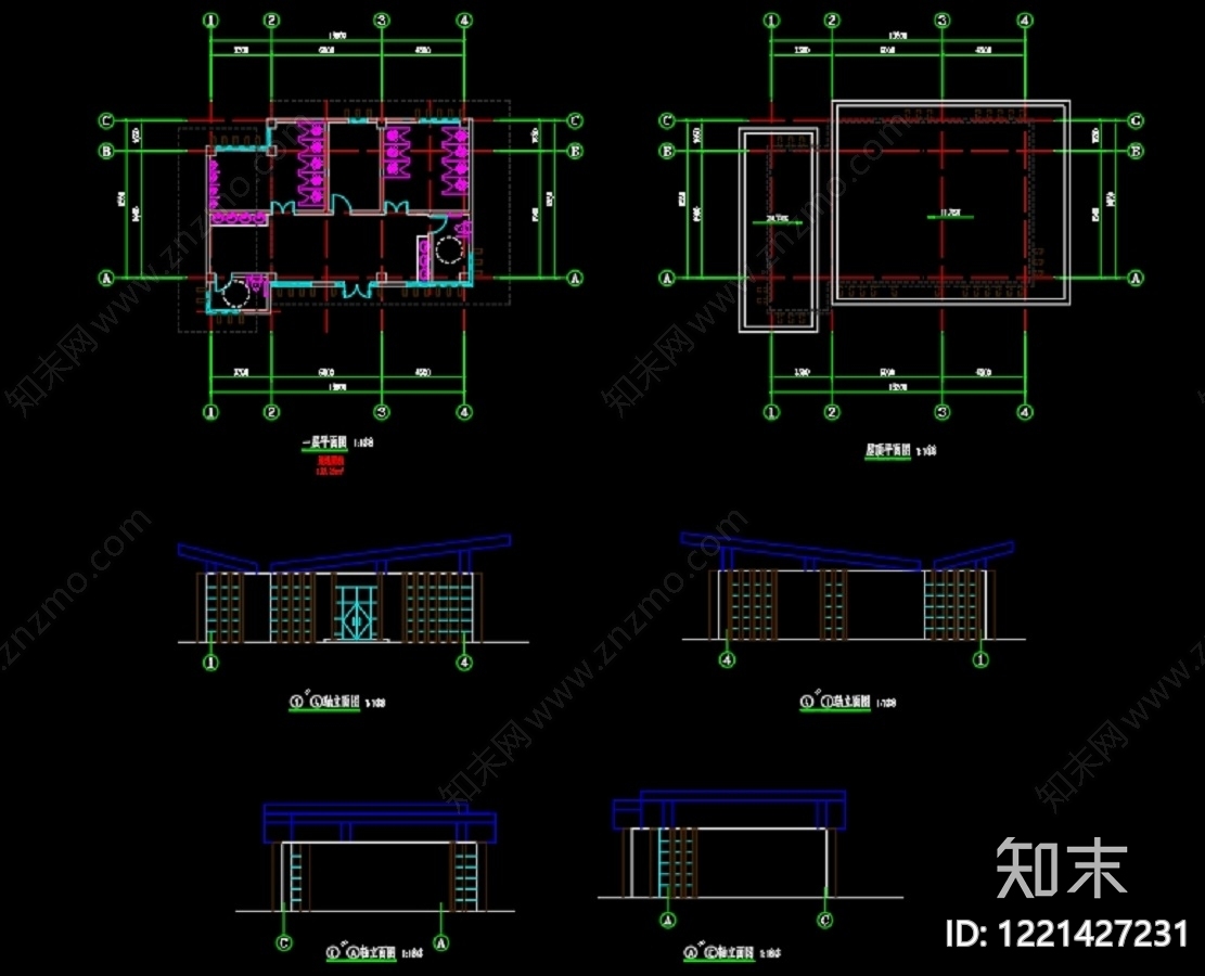 公厕cad施工图下载【ID:1221427231】